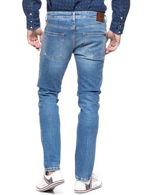 Pepe Jeans Slim-fit-Jeans Röhren Stretch Hose Tapered Repaired Look - Stanley F41