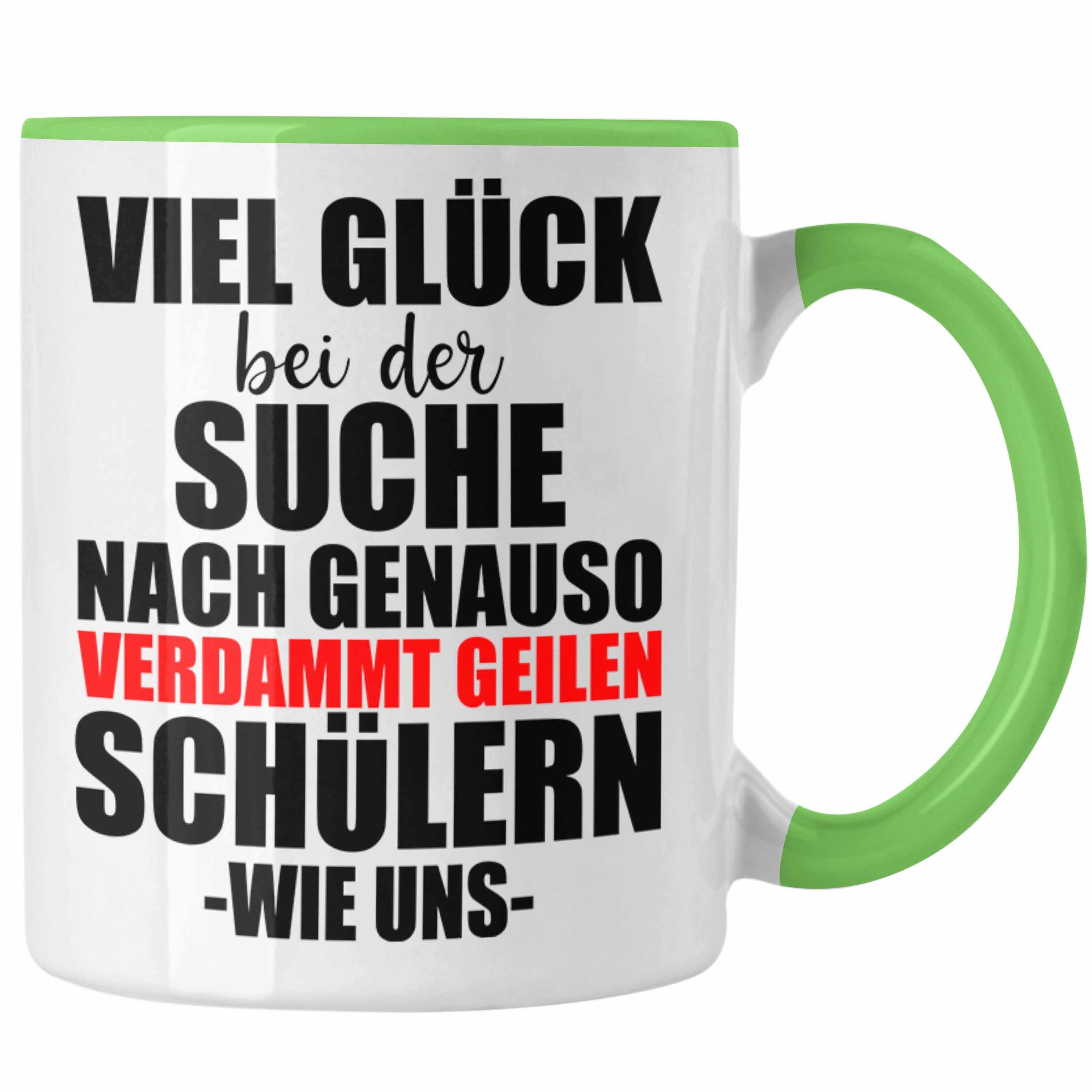 Trendation Tasse Trendation - Lehrerin Lehrer Abschiedsgeschenk Tasse Abschied von Schülern Grün