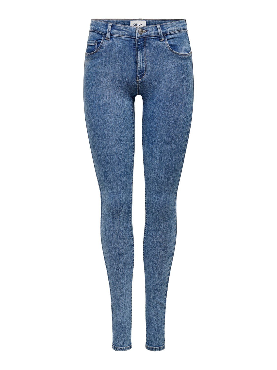 ONLY Skinny-fit-Jeans Only Damen Jeans-Hose OnlRain Skinny-Fit Regular-Waist Stretch Denim Blau