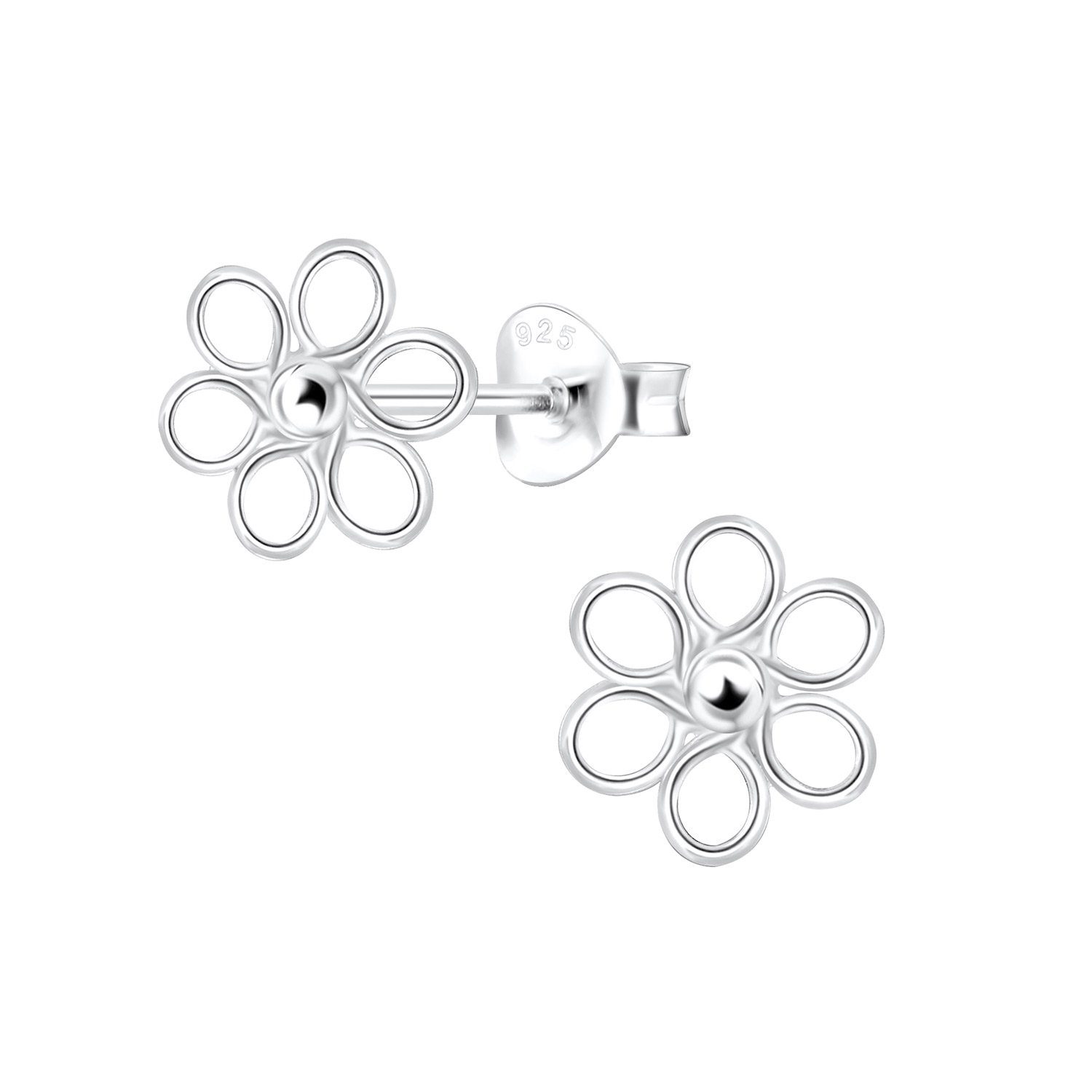 ALEXANDER YORK Paar Ohrstecker BLUME cut-out Design, 2-tlg., 925 Sterling Silber