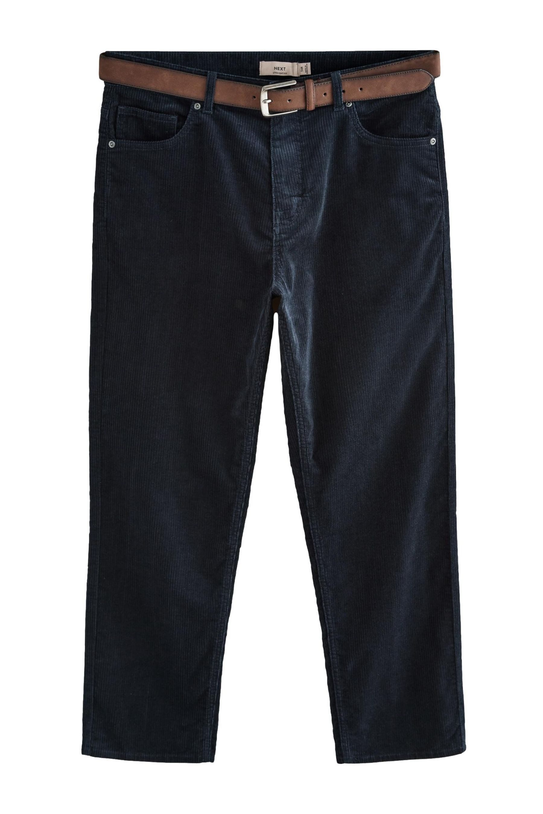 Cordhose Straight Fit Cordhose mit Gürtel
