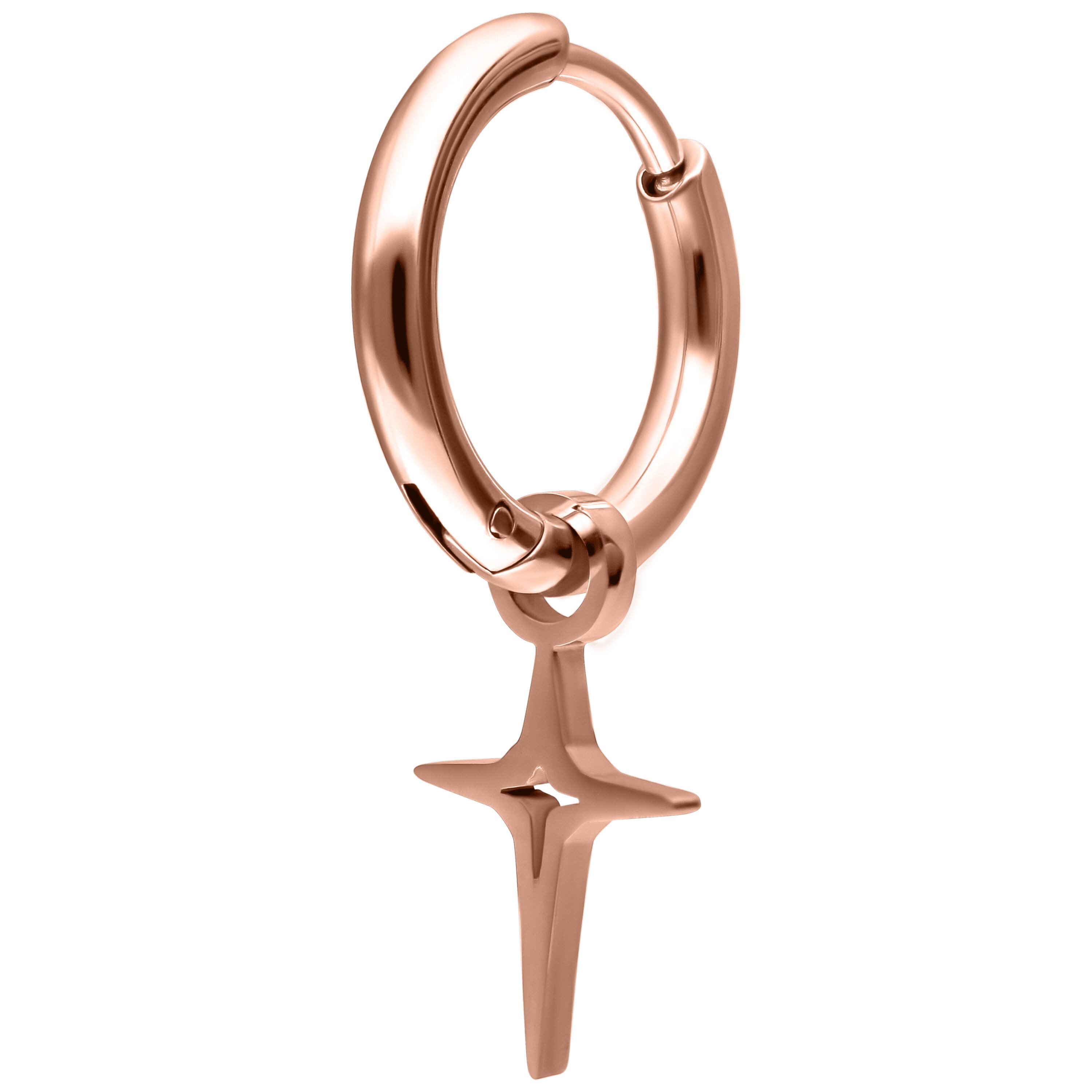 Paar Ohrhänger Mini Polar Star Hoops Pair - Roségold