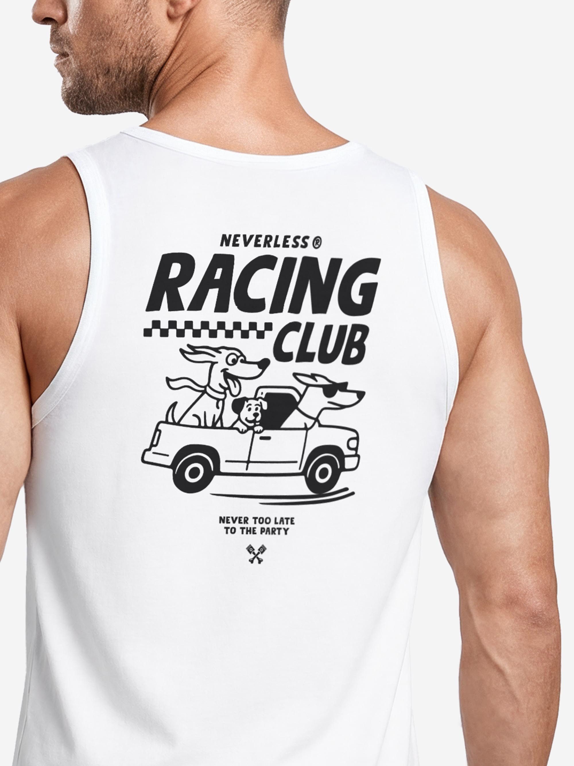 Neverless Tanktop Herren Tanktop mit Grafik-Print Rückendruck - Racing Club - mit Print