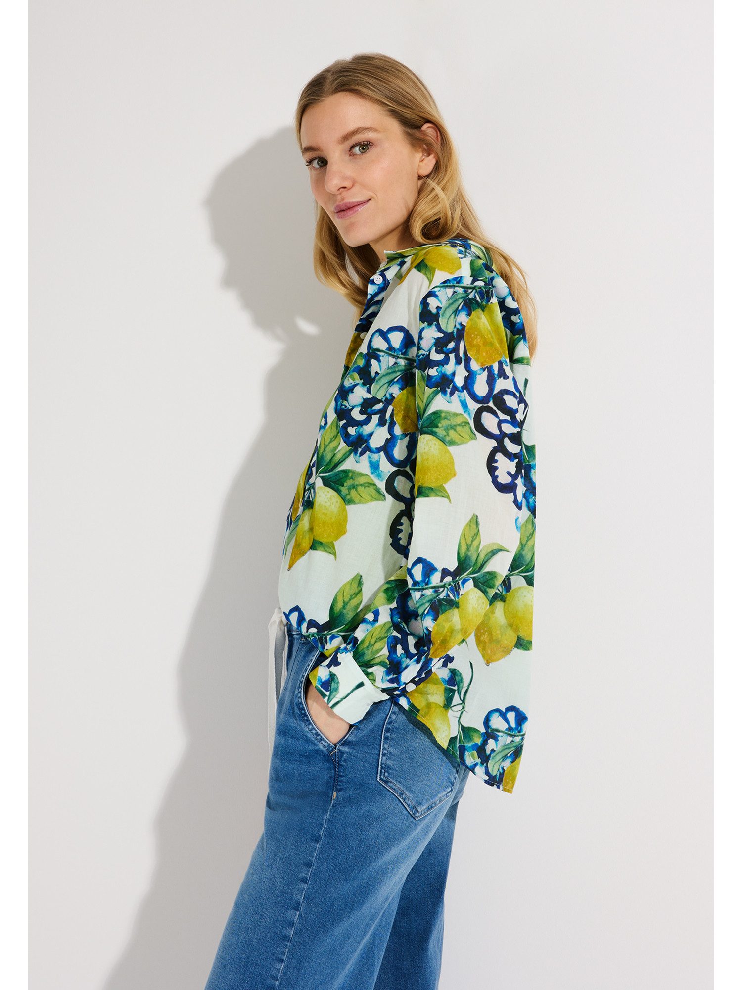 MORE&MORE Langarmbluse sommerliche, legere Hemdbluse