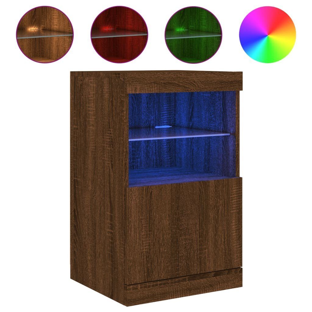vidaXL Sideboard Sideboard mit LED-Leuchten Braun günstig online kaufen