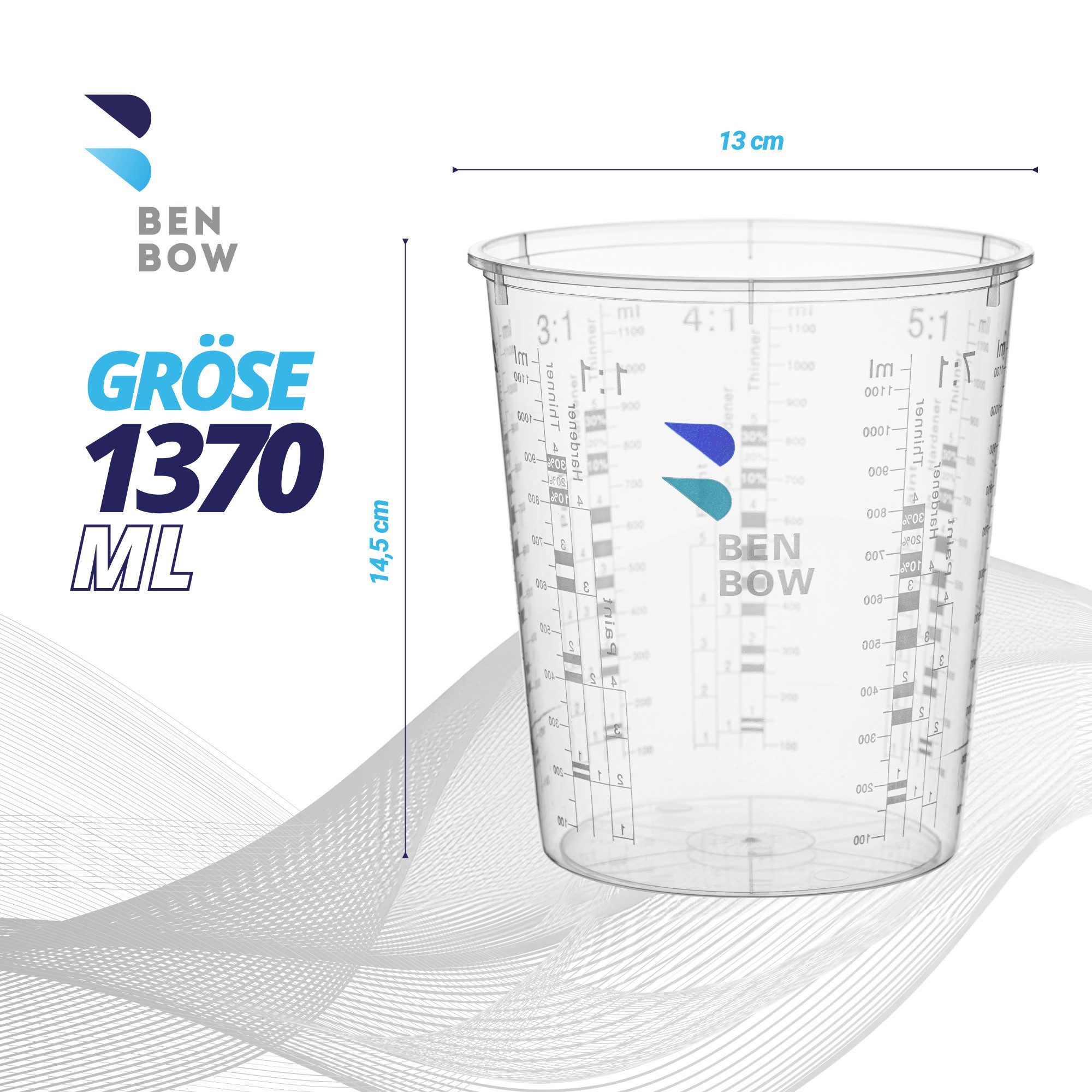 BENBOW Farbmischbehälter BenBow Profi-Messbecher (50 St), günstig online kaufen
