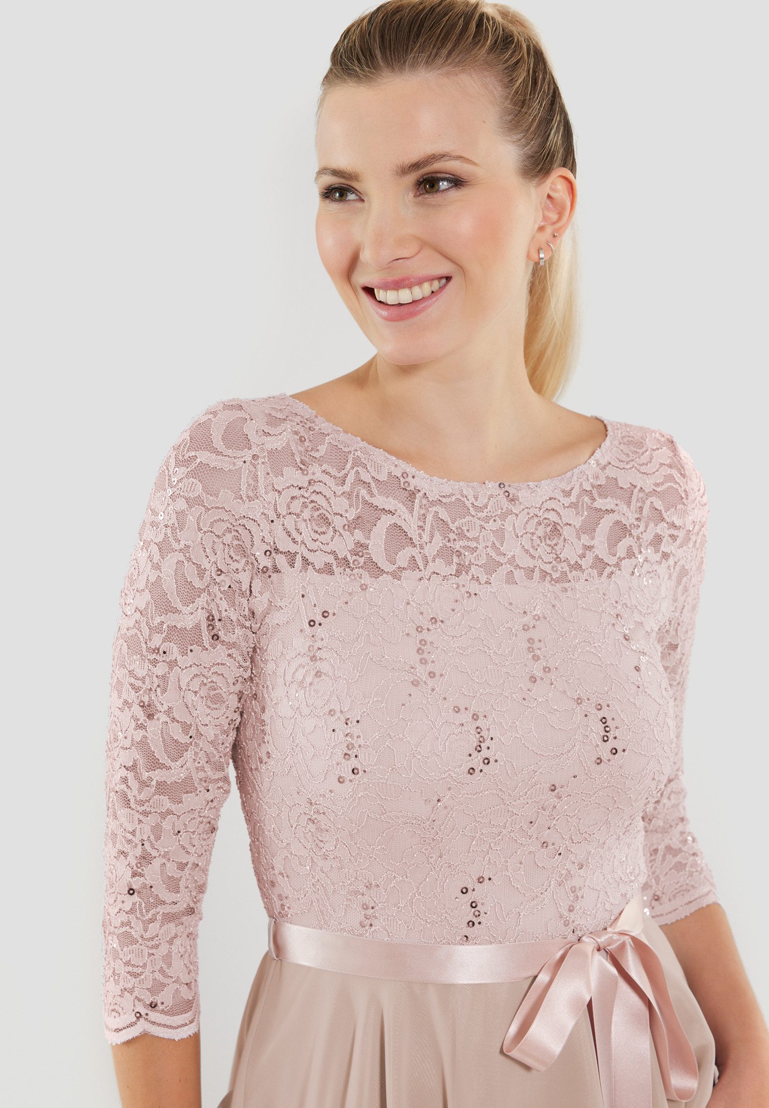 SWING Cocktailkleid Taillierte Passform mit ausgestelltem Rockteil – Bild 3 von 5