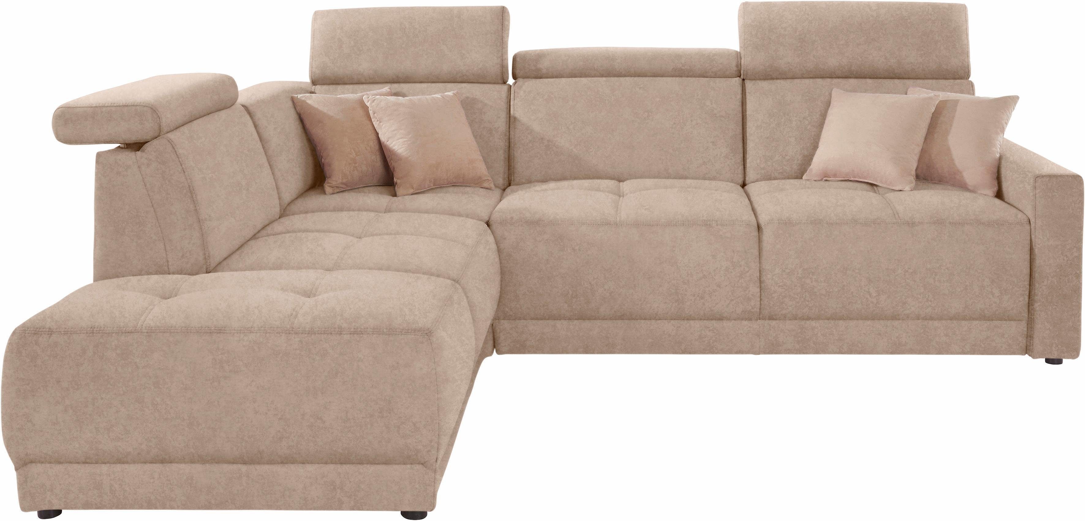 DOMO collection Ecksofa "Ava, moderne Sitzheftung mit toller Doppelnaht, ko günstig online kaufen