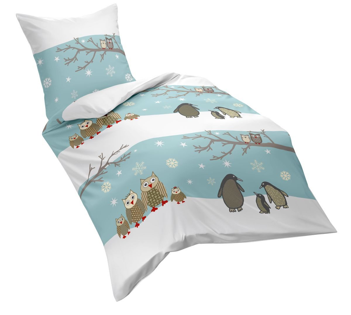 fleuresse Bettwäsche Fleuresse Fein Biber Bettwäsche 135x200cm 2 tlg. Blau günstig online kaufen