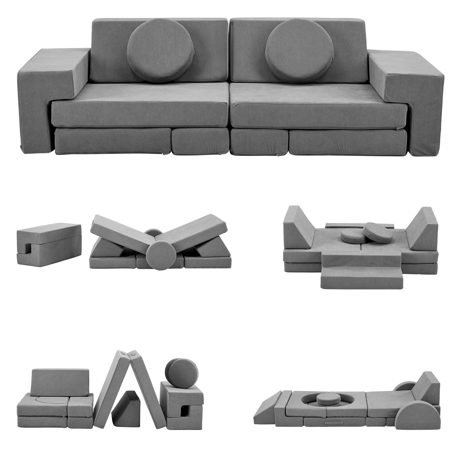 LEADZM Kindersofa Kindersofa Spielsofa, Schaumstoff Stapelsteine für Kinder, Kindercouch
