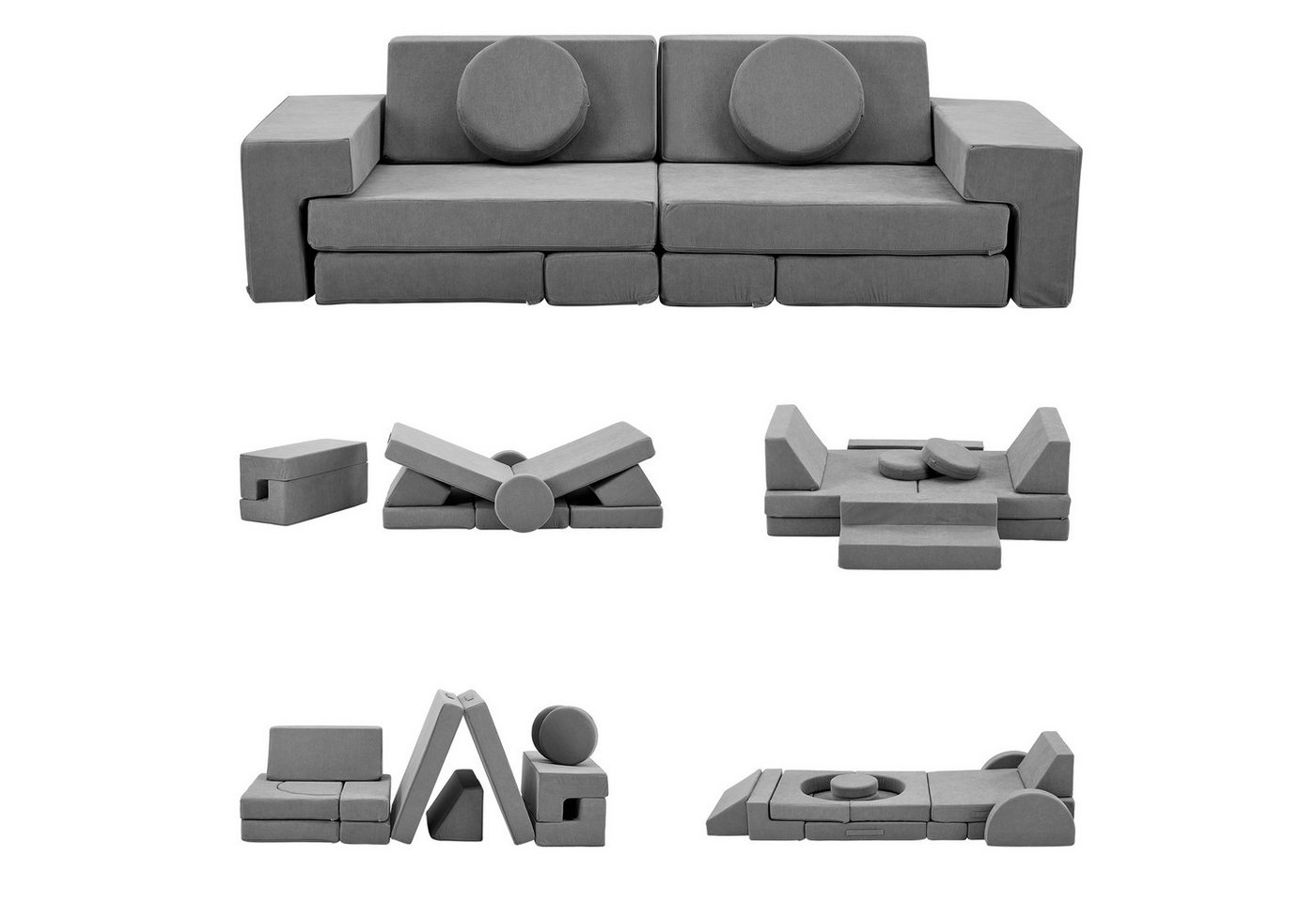 LEADZM Kindersofa Kindersofa Spielsofa, Schaumstoff Stapelsteine für Kinder, Kindercouch