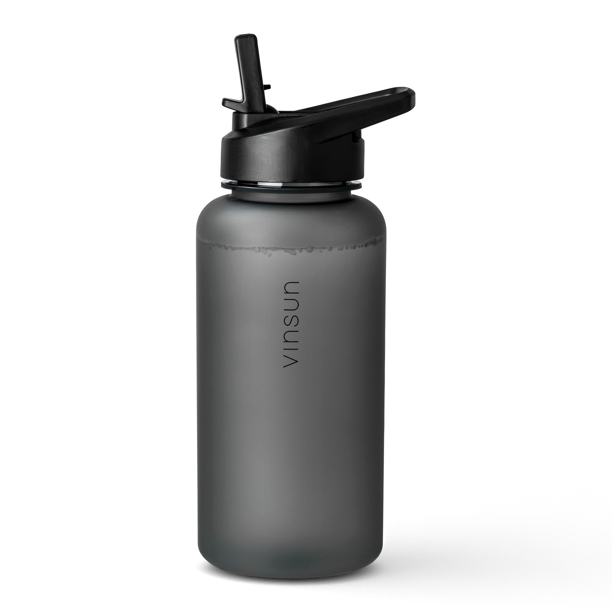 Vinsun Trinkflasche Sportflasche mit Strohhalm 1L - Wasserflasche Tritan auslaufsicher, BPA frei, Bruchsicher, geruchs- & geschmacksneutral, geringes Gewicht