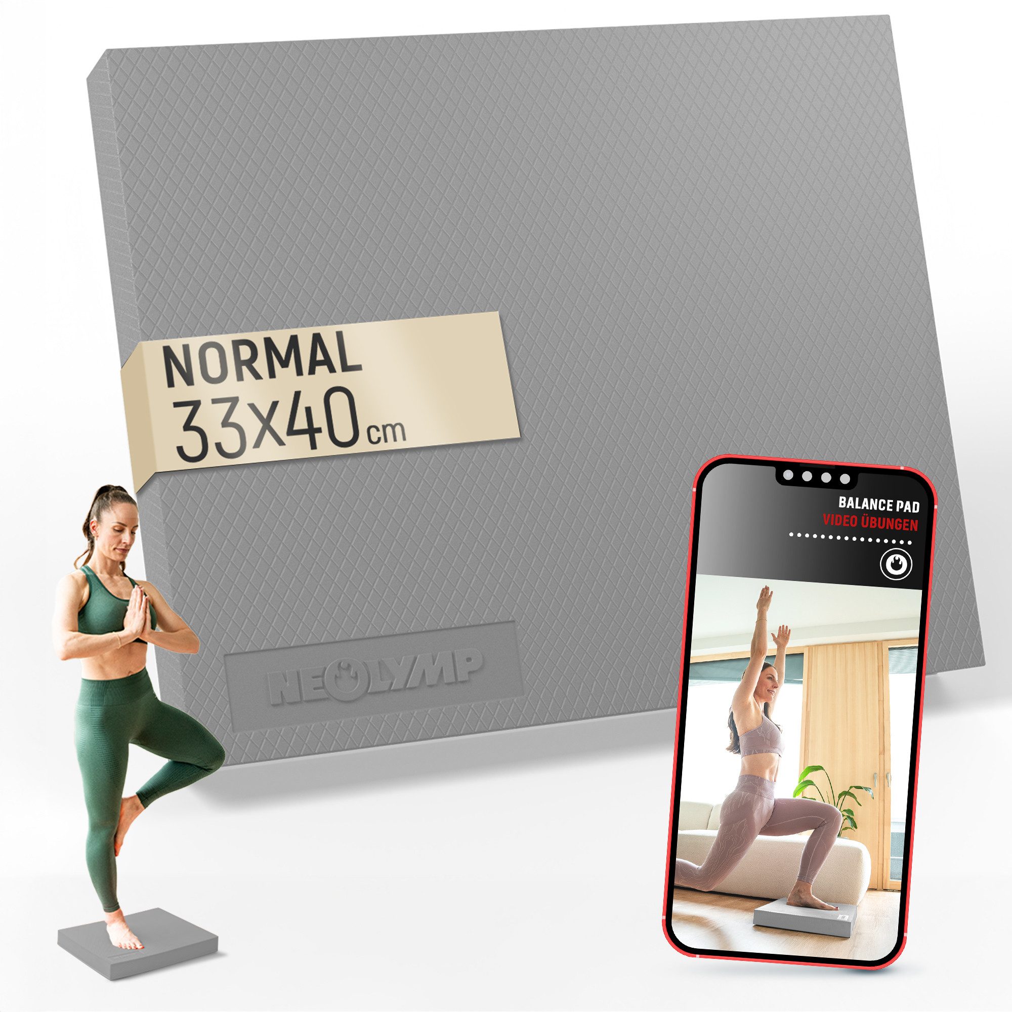 NEOLYMP Balance Pad Rutschfestes Gleichgewichtstrainer für Physio & Reha Balance Board, (Balance Pad, Balance Pad), Elastisch & langlebig. Ideal für Kinder, Erwachsene, Hunde & Pferde.