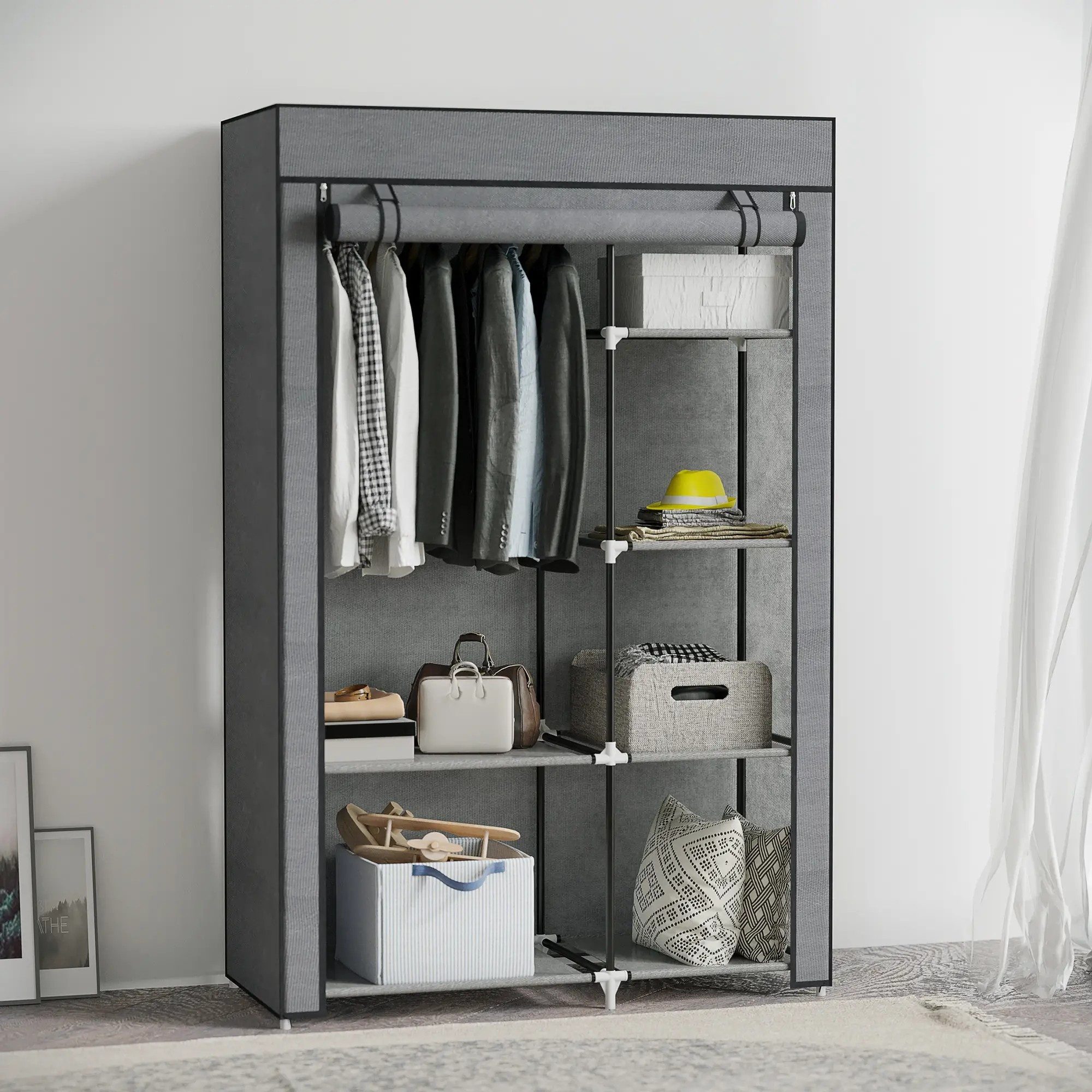BlingBin Stoffschrank Stoffschrank, Kleiderschrank mit Kleiderstangen, günstig online kaufen