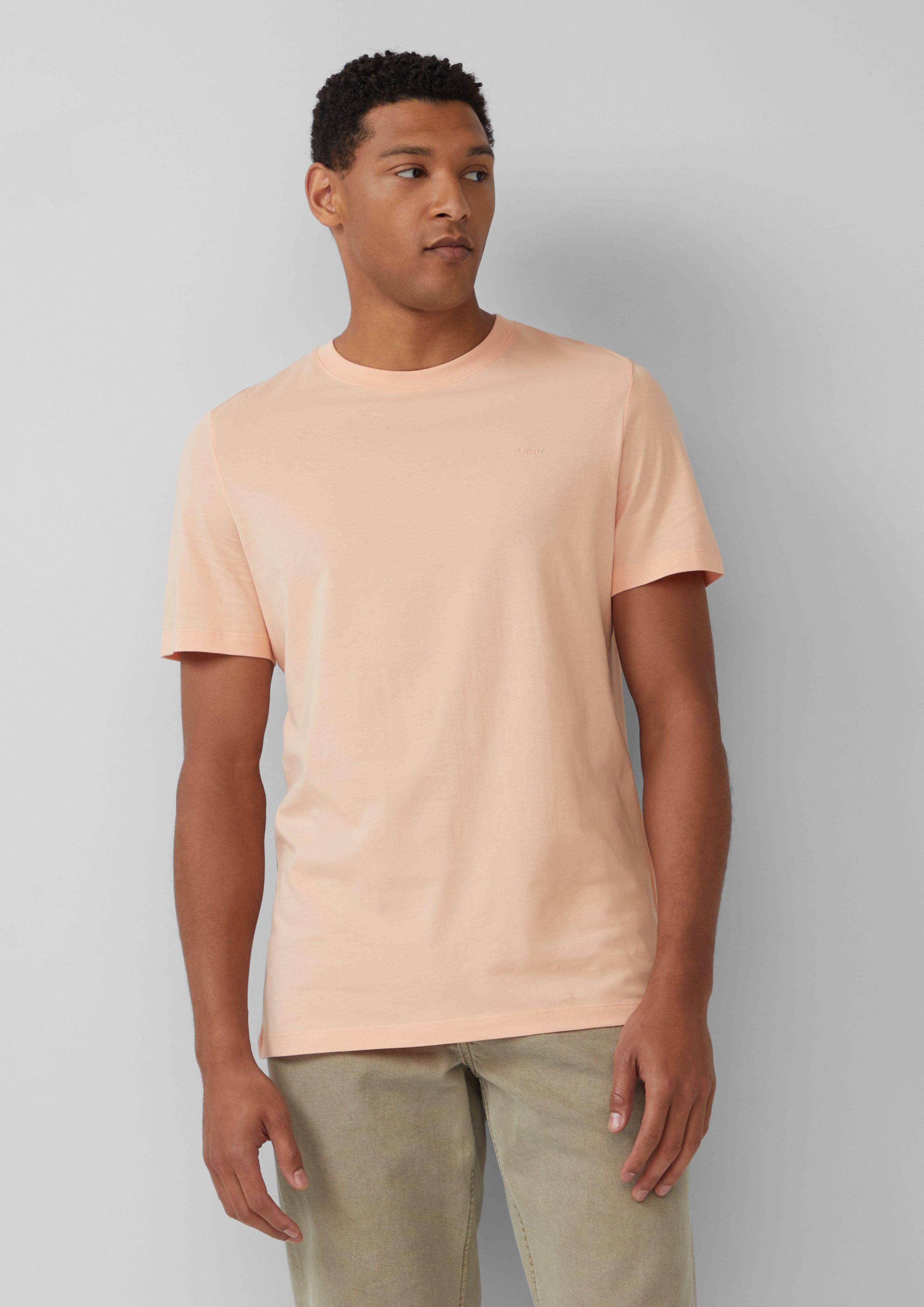 s.Oliver Kurzarmshirt Baumwoll-T-Shirt mit Logo-Print günstig online kaufen