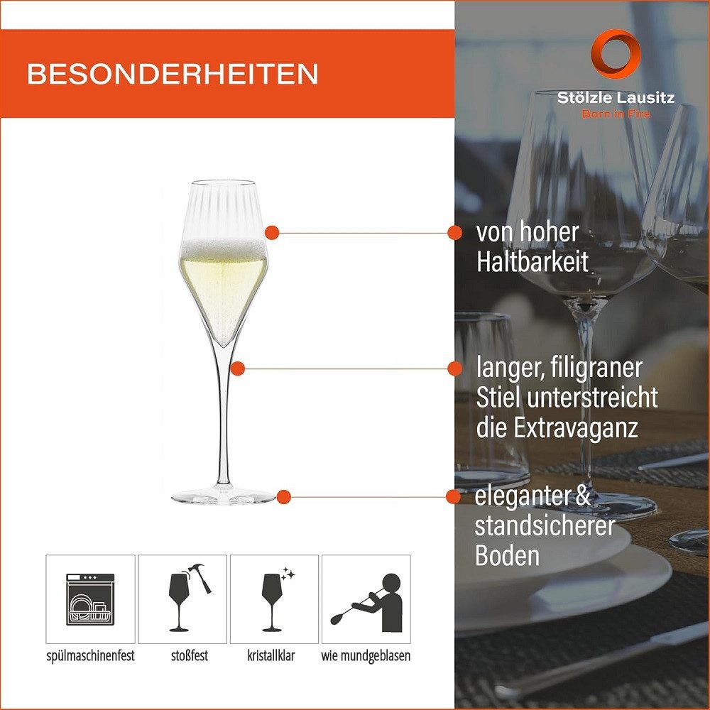 Stölzle Weinglas Stölzle Lausitz Symphony Rotweinkelch/Champagnerkelch Set 12 teilig, Glas