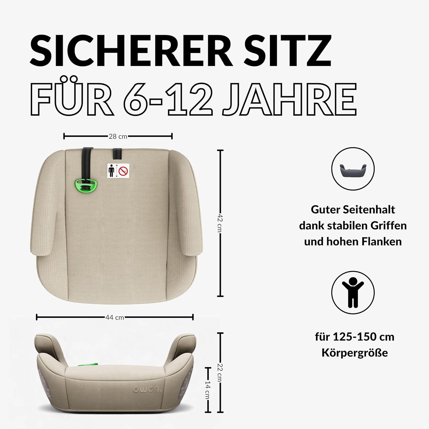 OWEN Kindersitzerhöhung LUMOVA Basic, bis: 150 cm