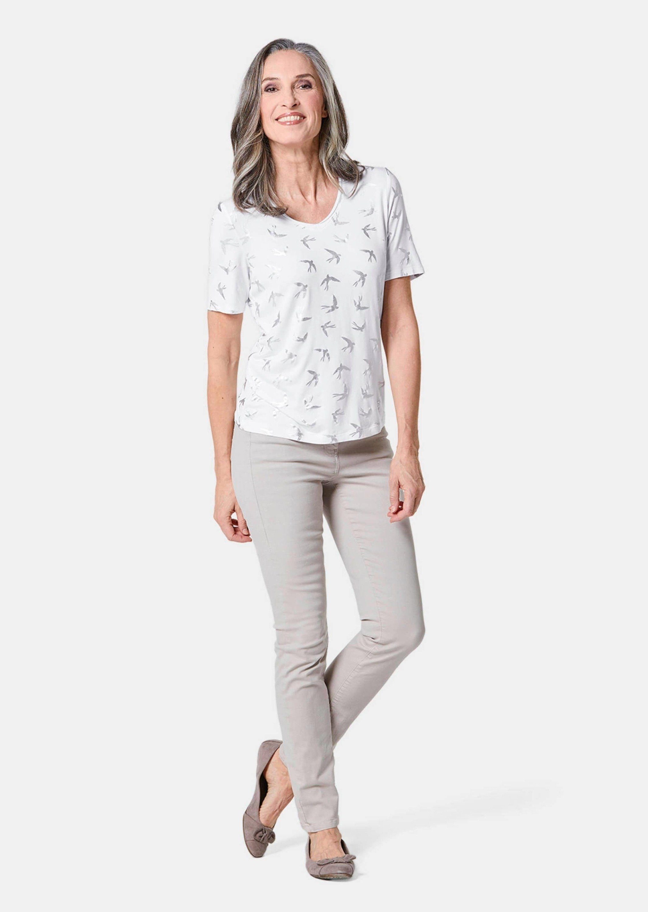 GOLDNER Print-Shirt Topmodisches Shirt mit glänzendem Druck