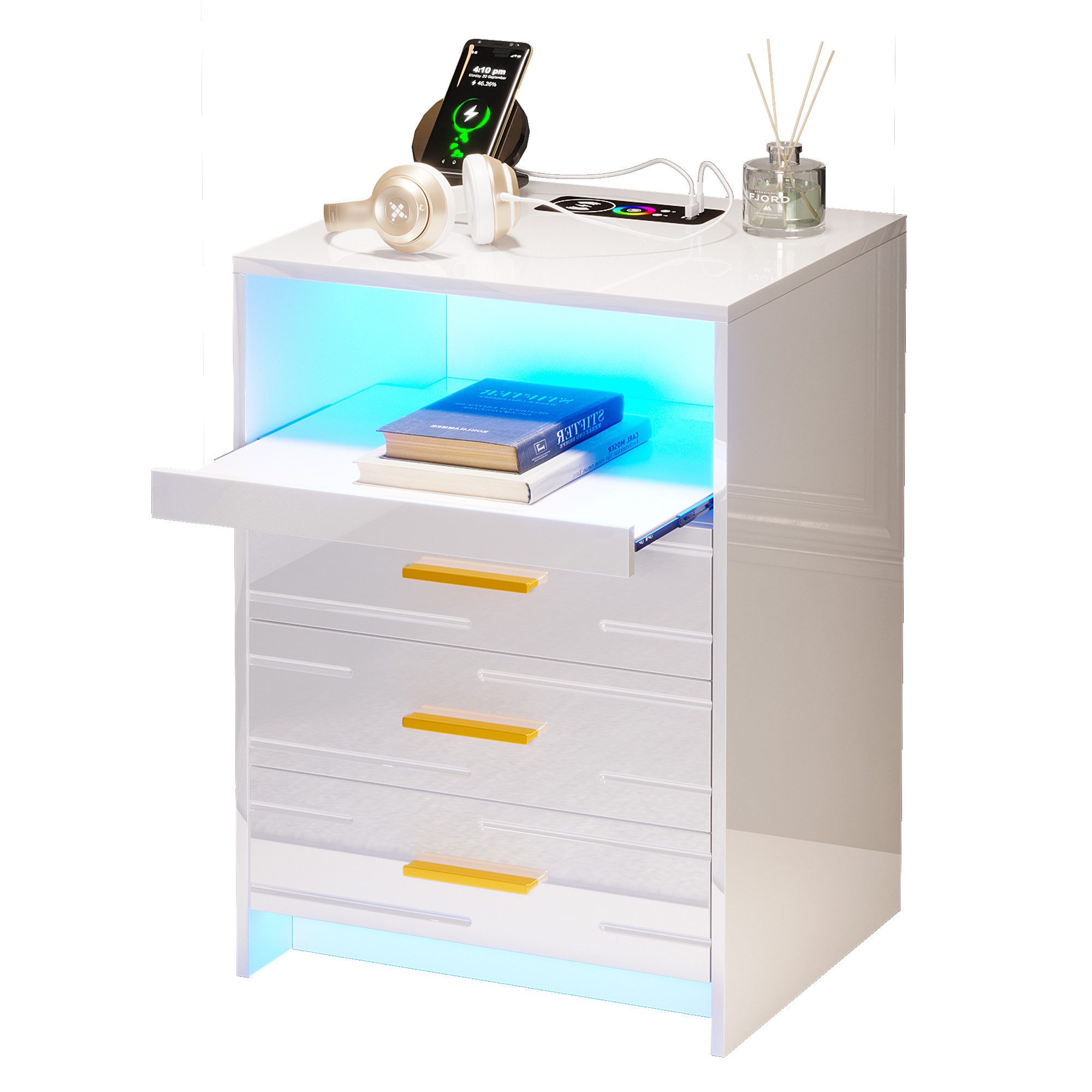 LVifur Nachttisch Smart LED Nachtschrank mit günstig online kaufen