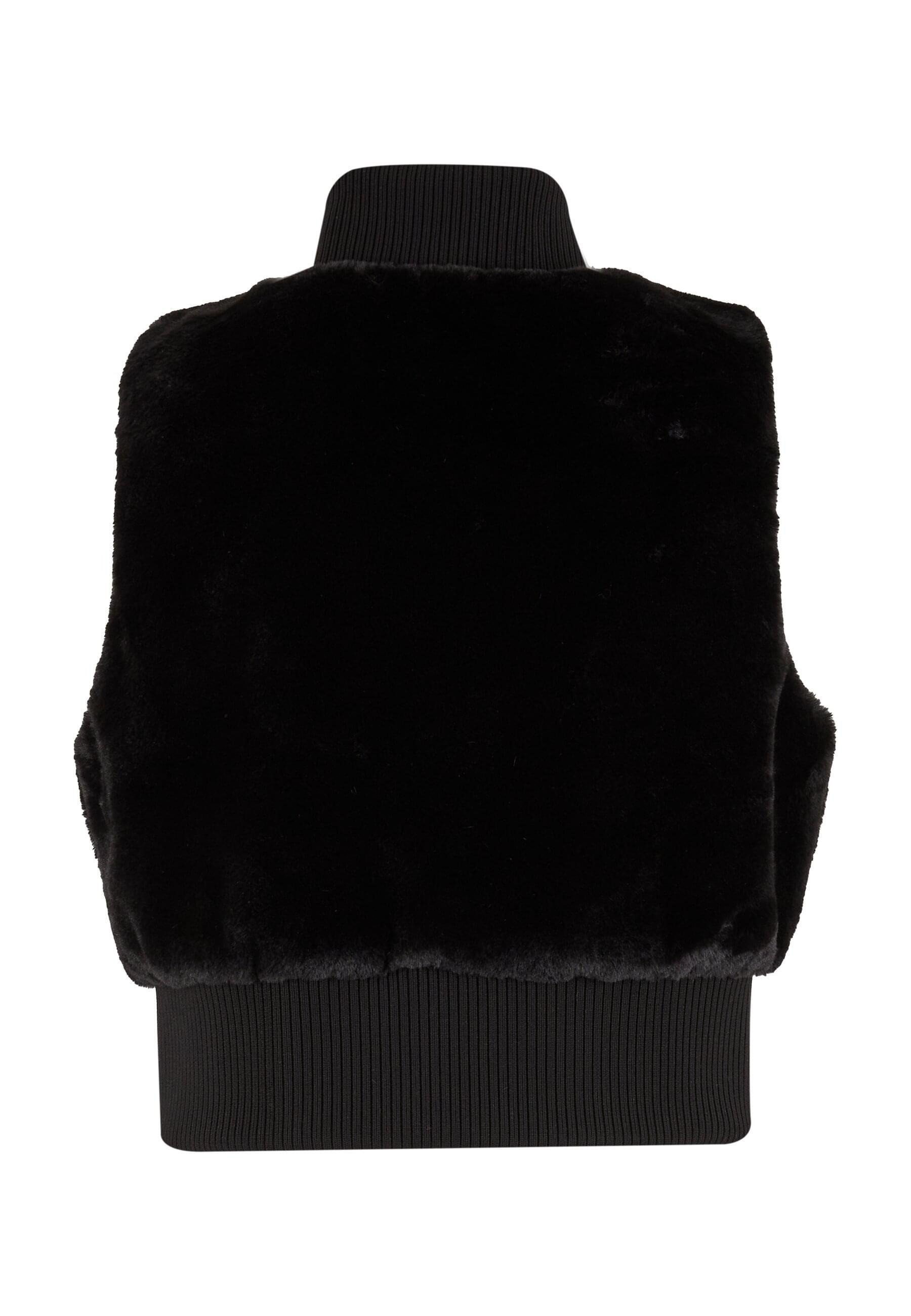 URBAN CLASSICS Steppweste Urban Classics Ladies Cropped Faux Fur Vest