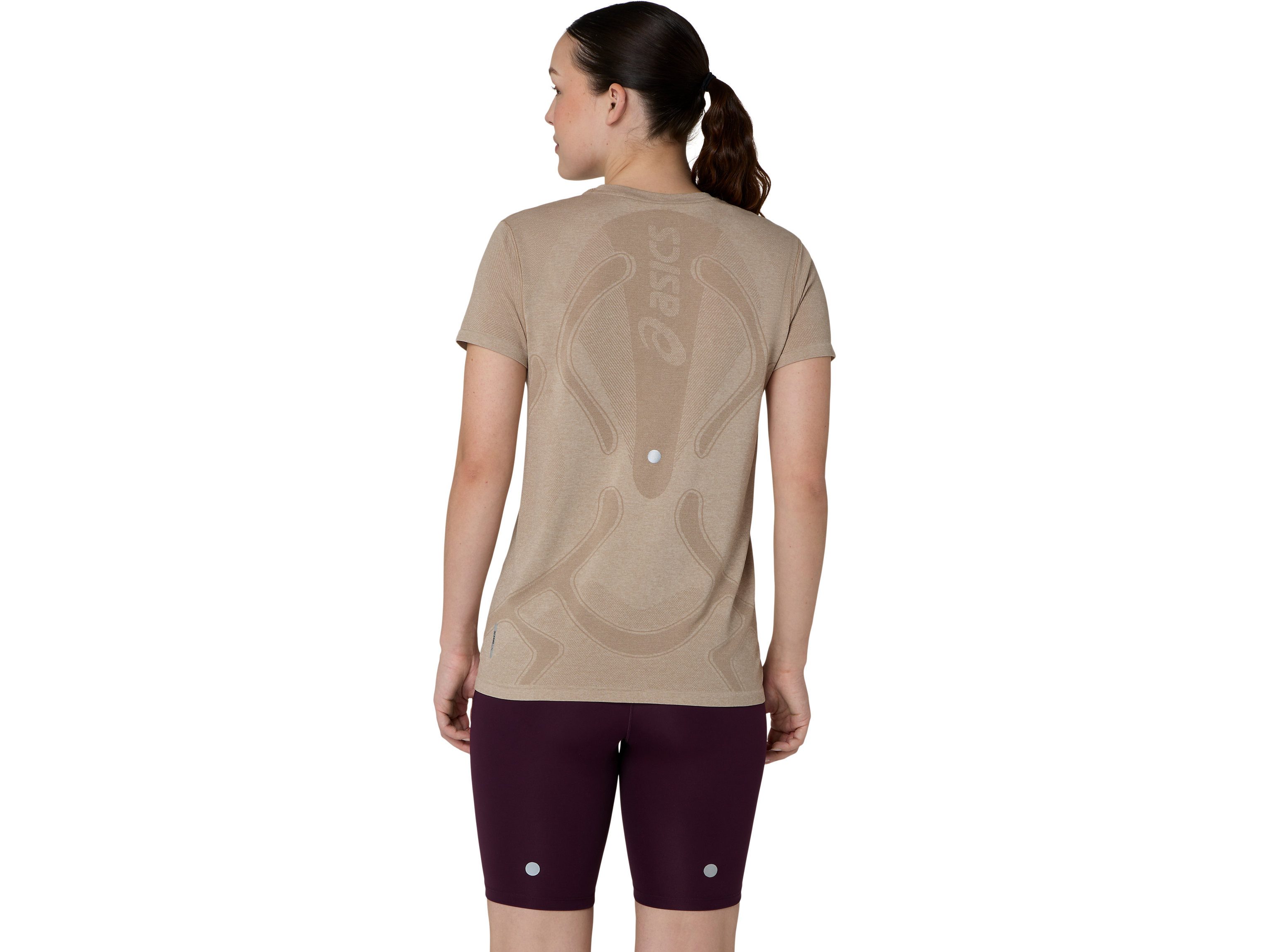Asics Laufshirt ROAD SEAMLESS SS TOP nahtlose Strickkonstruktion, mit kurzen Ärmeln, mit Daumenlöchern