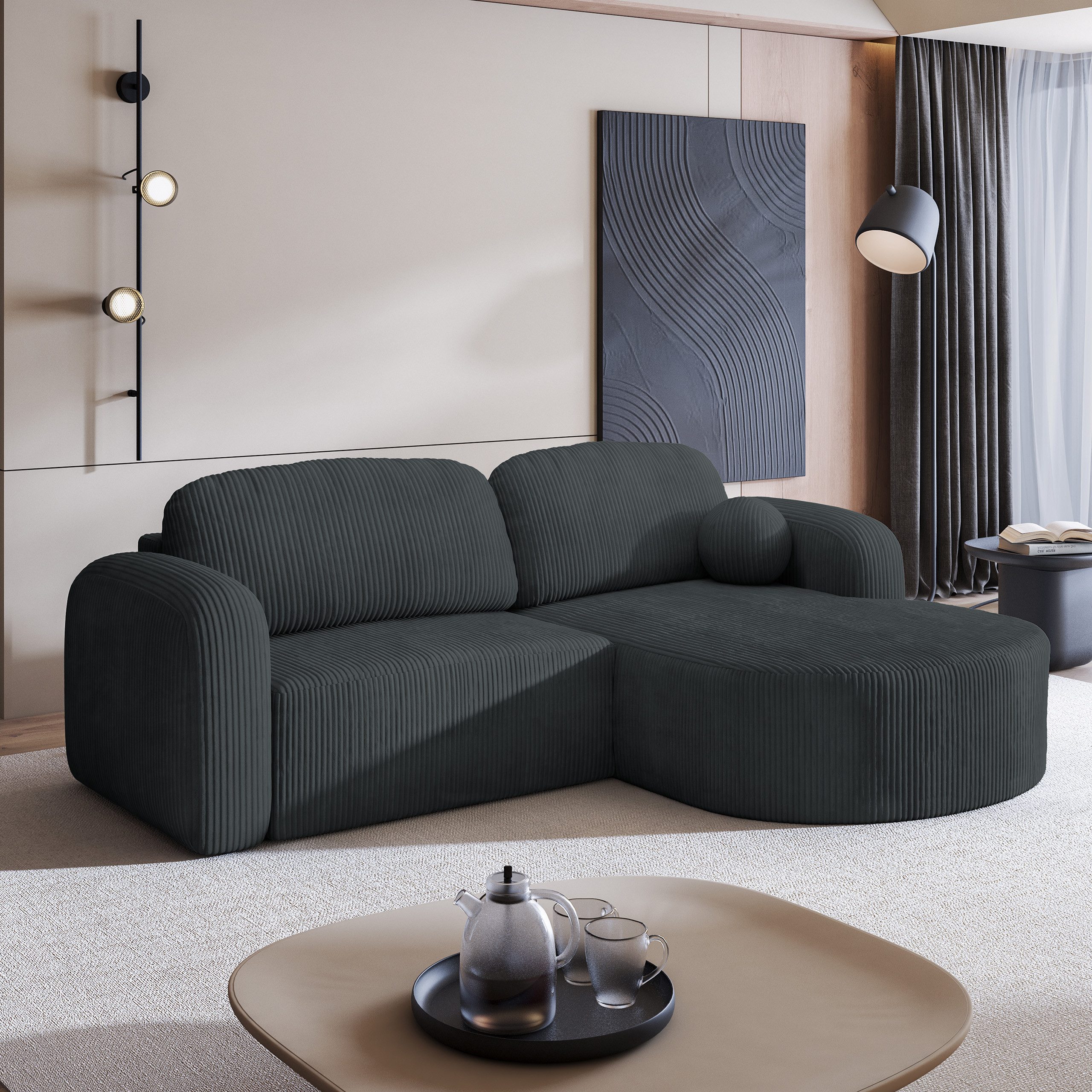 Masseno Ecksofa AMILIA mit Schlaffunktion L-Form, günstig online kaufen