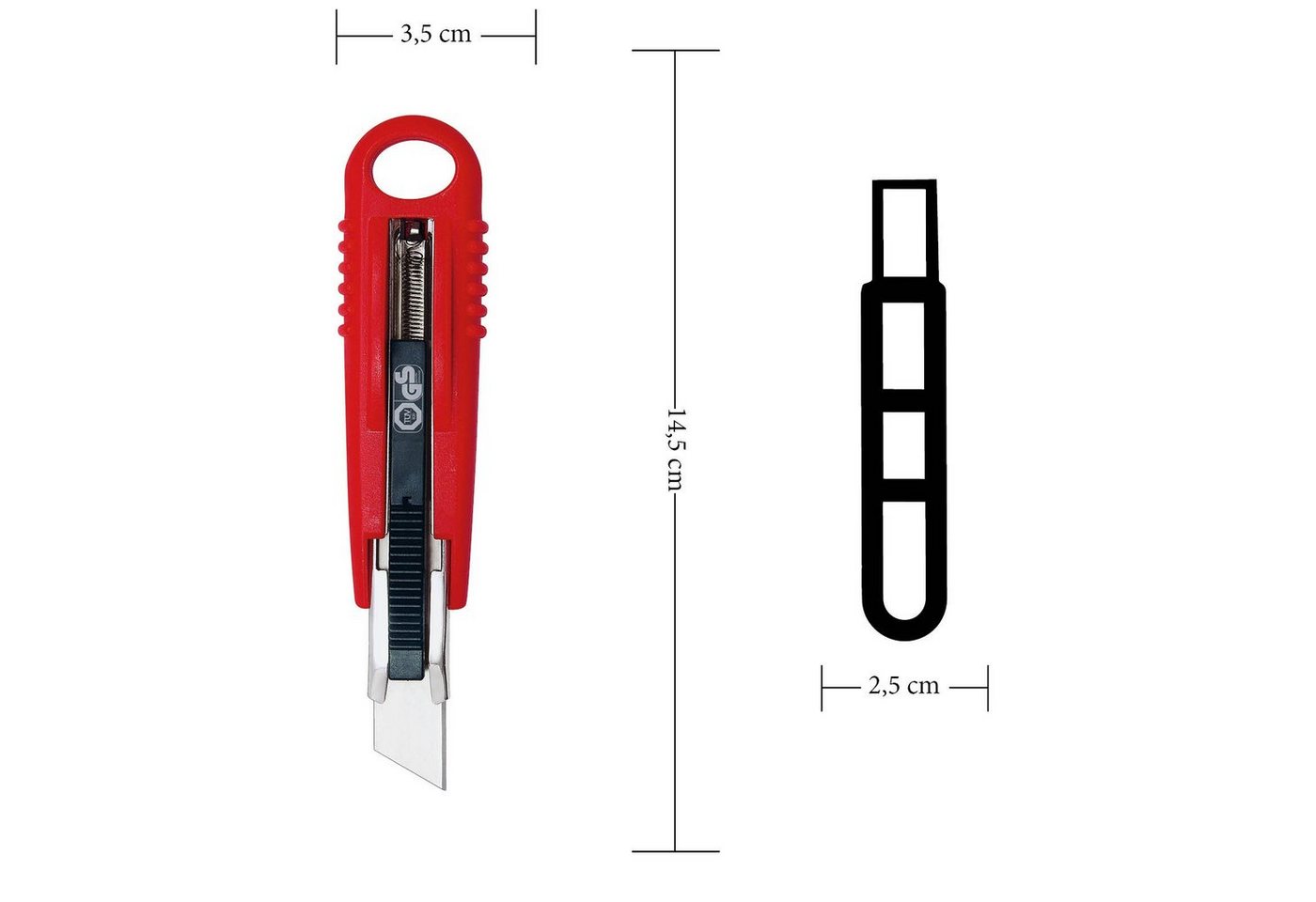 Thumbnail - WEDO Cutter, (Packung, 120 St., Cutter inkl. Trapezklinge & 2 Ersatzklingen), Cuttermesser Safety Standard 78800 18 mm T...