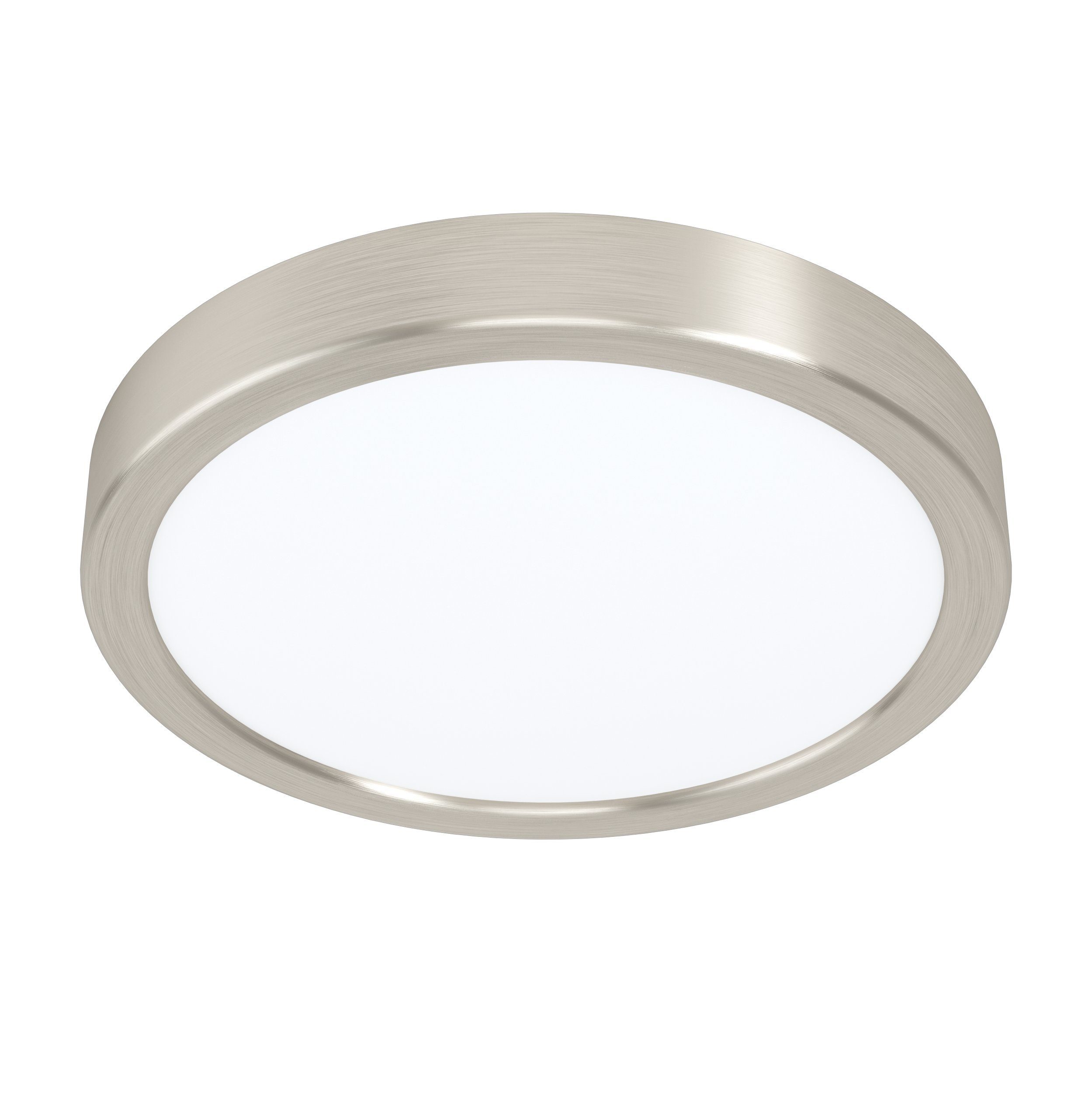 5, Aufbauleuchte Aufbaulampe Nickel-Matt, Aufbauleuchte, EGLO Weiß, in LED Leuchtmittel Fueva inklusive, Deckenlampe
