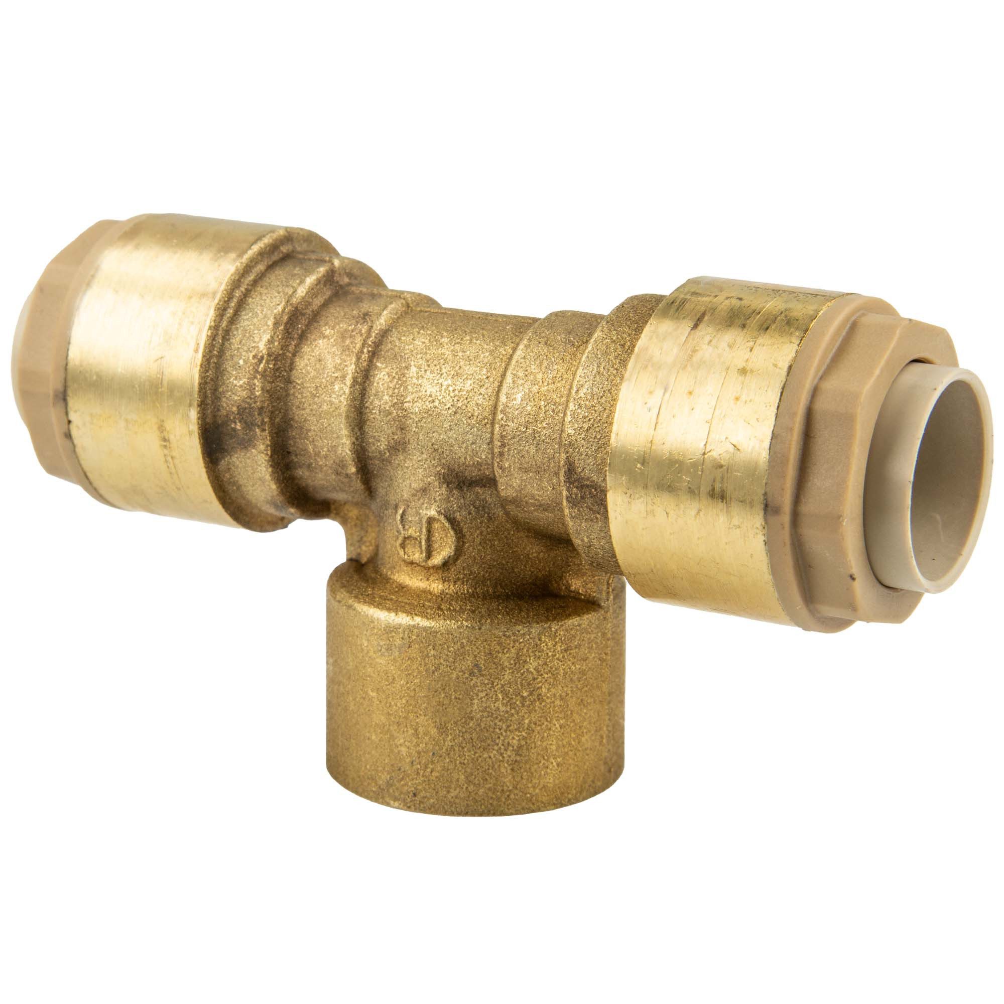 ITAP s.p.a. Steckfitting ITAP-FIT Messing-Steckverbinder T-Stück für Cu-Rohr x Innengewinde, Ø 15 mm x 1/2 IG