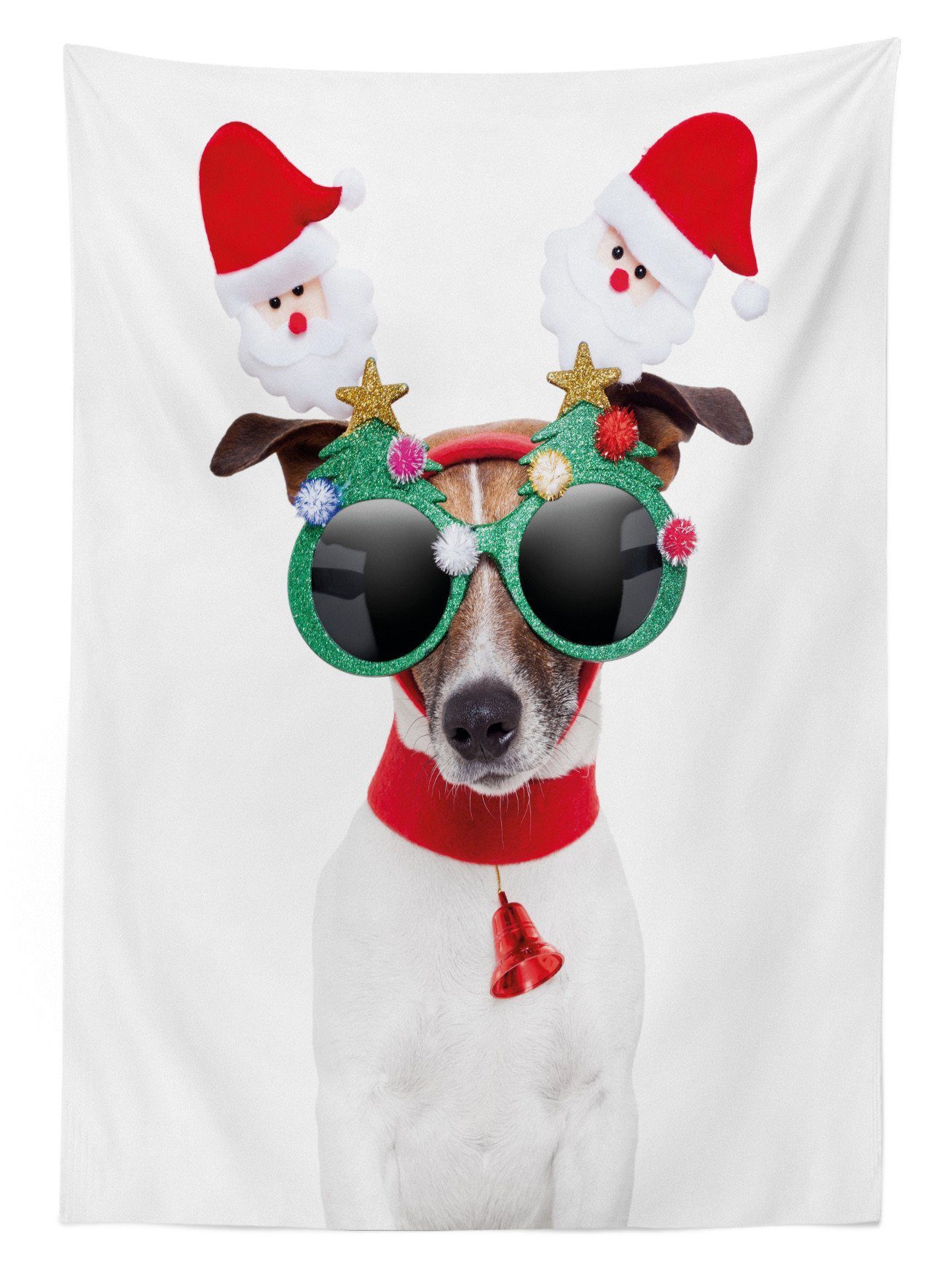 Abakuhaus Tischdecke Farbfest Waschbar Für den Lustige Klare geeignet Bereich Hundesonnenbrillen Weihnachten Farben, Außen