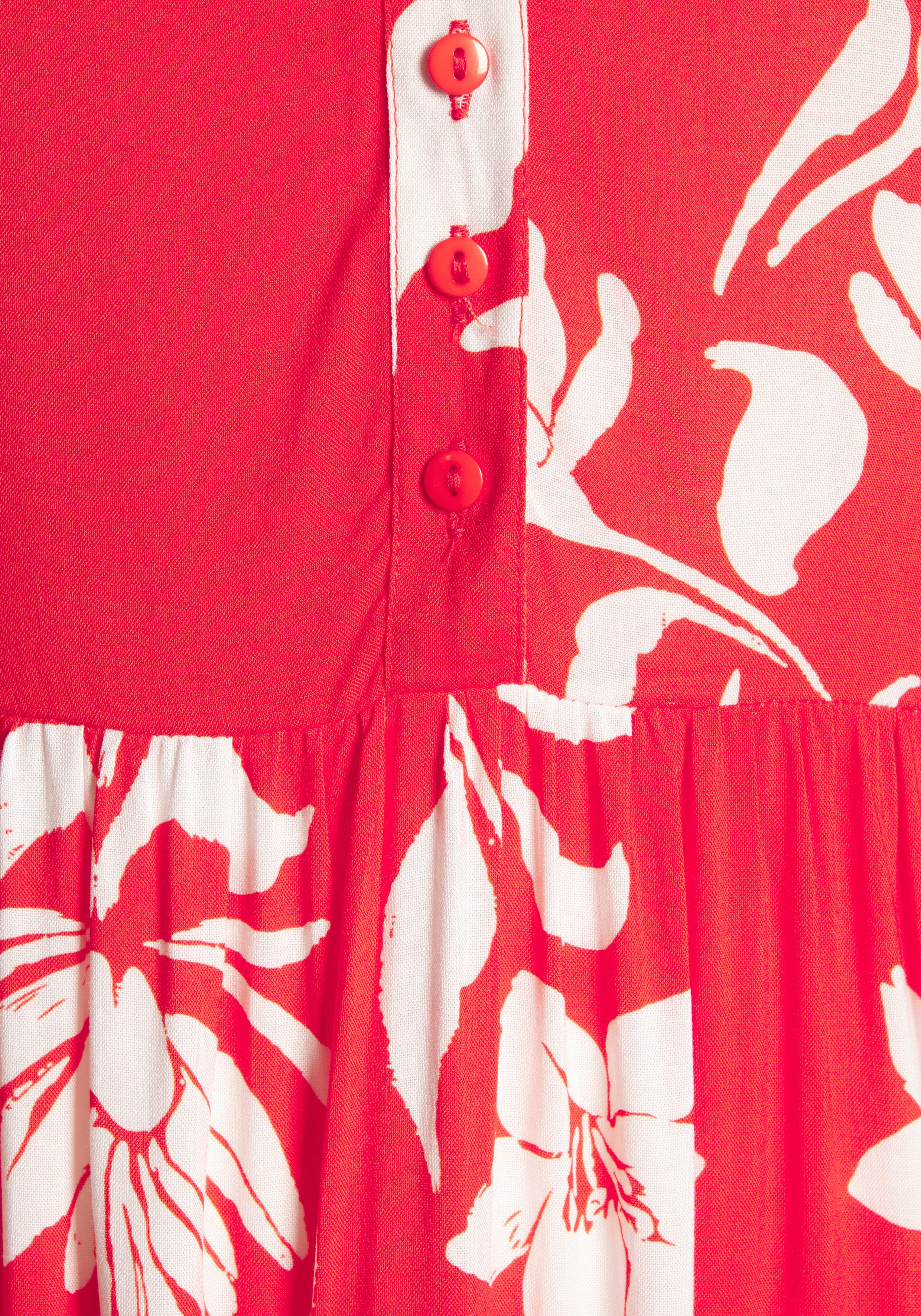 LASCANA Maxikleid mit Blumenprint und Knopfleiste, Sommerkleid, Strandkleid – Bild 5 von 5
