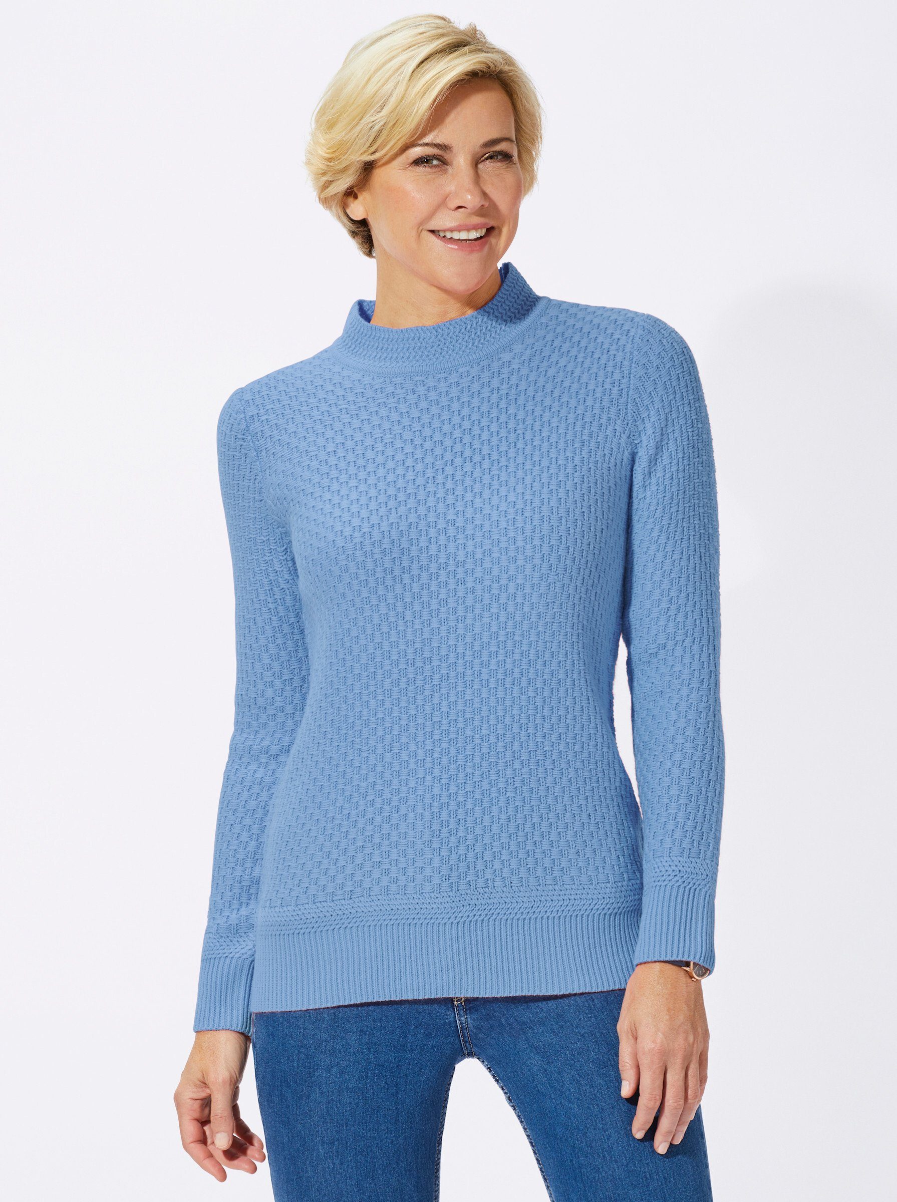 Witt Strickpullover Pullover Langarm Struktur günstig online kaufen