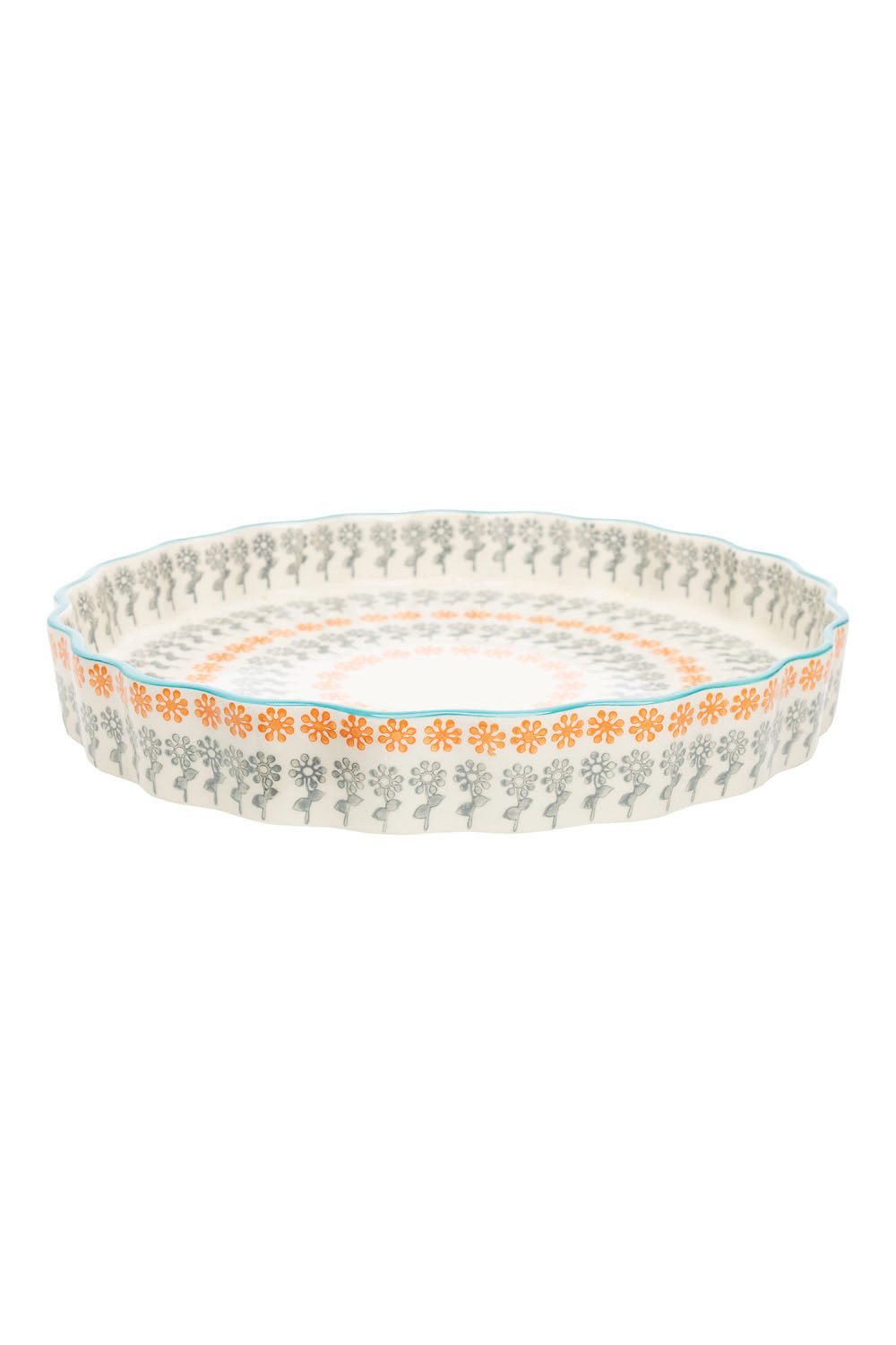Tranquillo Quicheform Quicheform FLORAL 22 cm orange