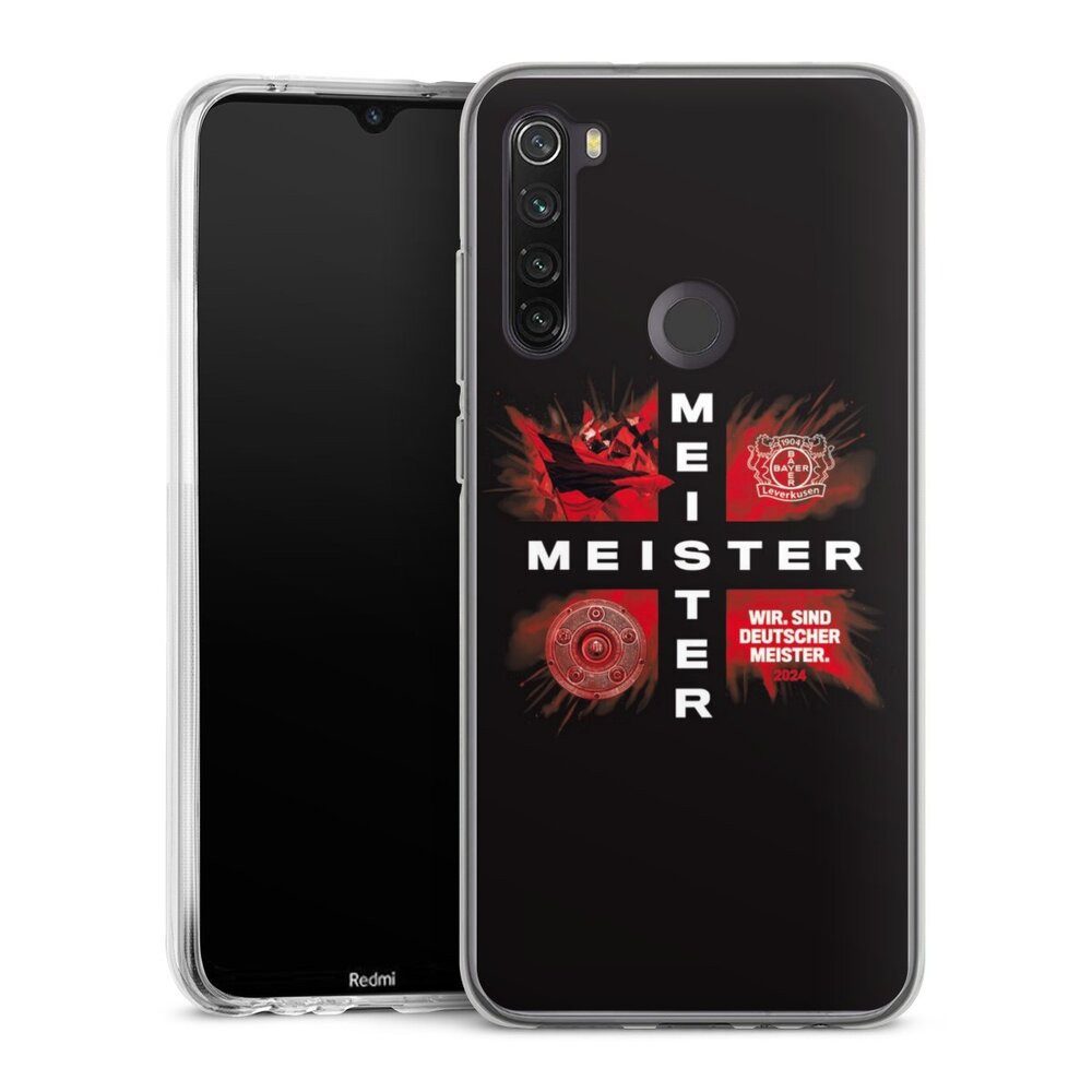 DeinDesign Handyhülle Bayer 04 Leverkusen Meister Offizielles Lizenzprodukt, Xiaomi Redmi Note 8T Silikon Hülle Bumper Case Handy Schutzhülle