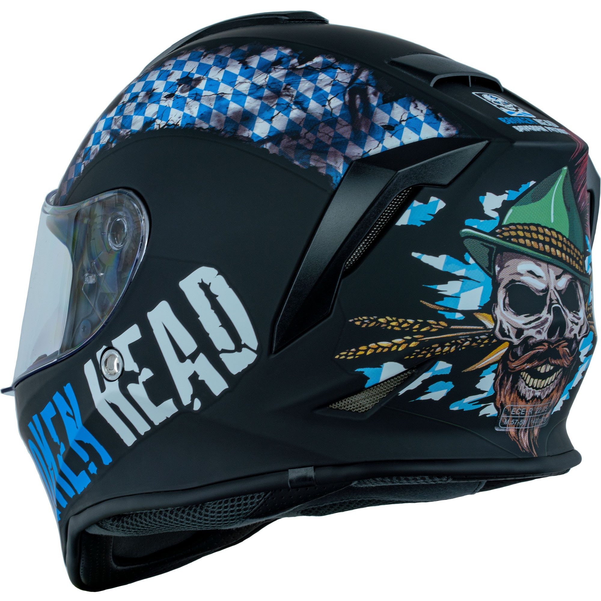 Broken Head Motorradhelm Bavarian Patriot Ltd., Für waschechte Bayern!