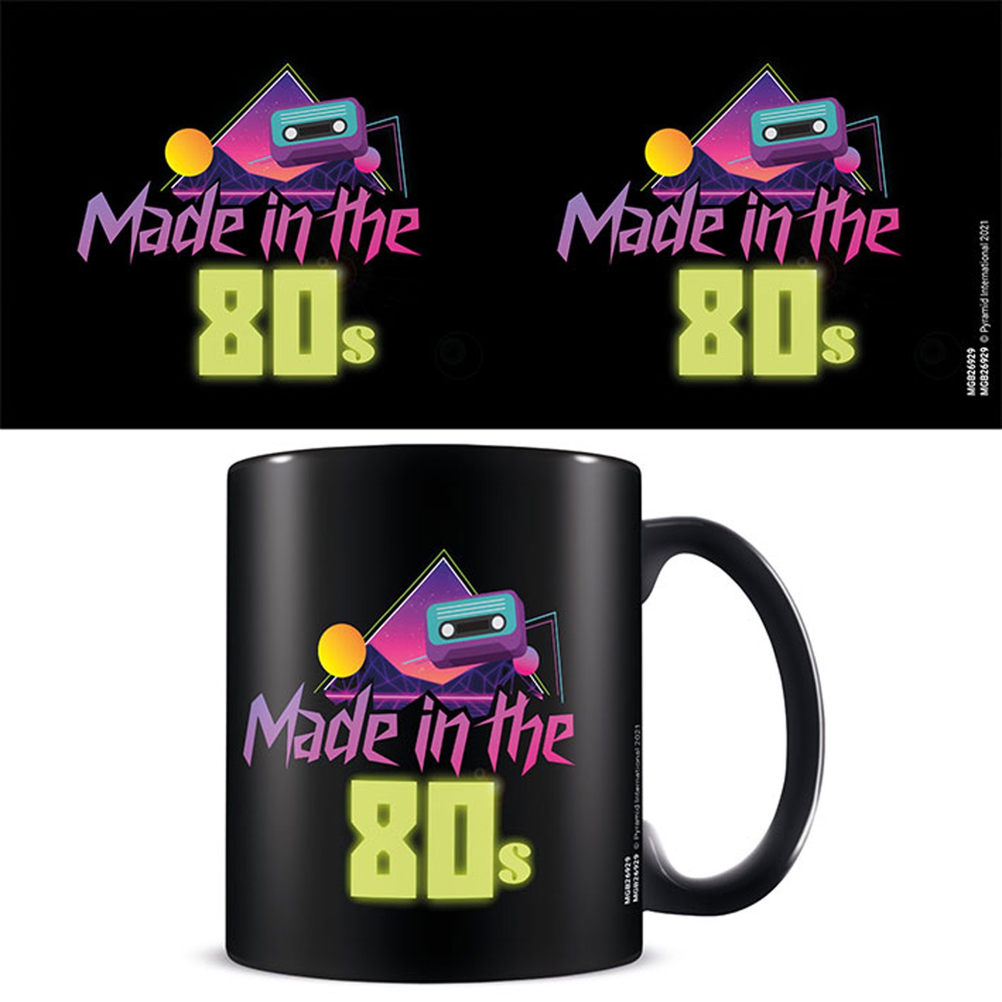 Tasse Fun - Lizenz Tassen 3D - Made in the 80s - black