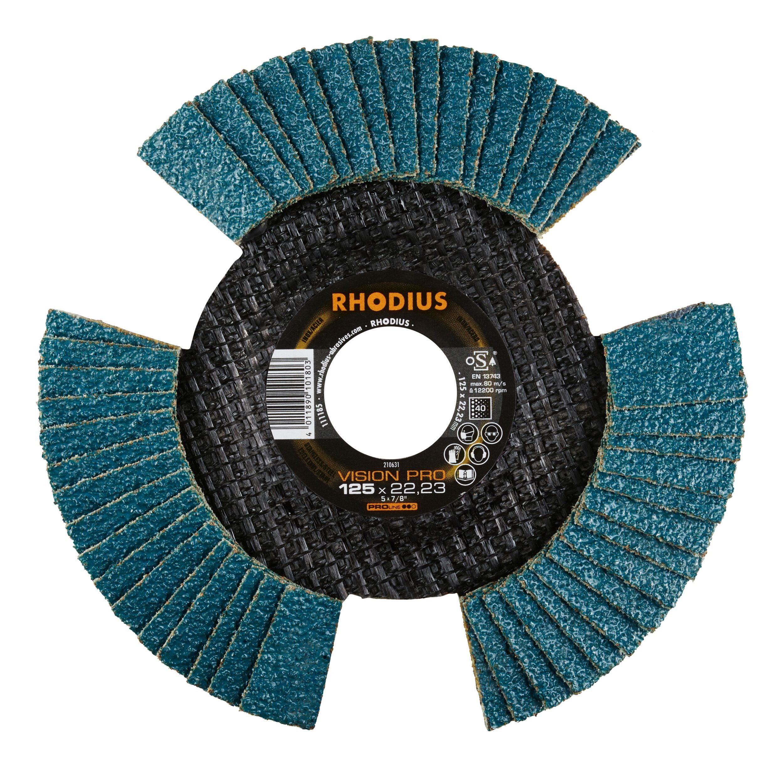 Rhodius Schleifscheibe PROline LS, PROline VISION PRO Lamellenschleifscheibe - 125 x 22,23 mm