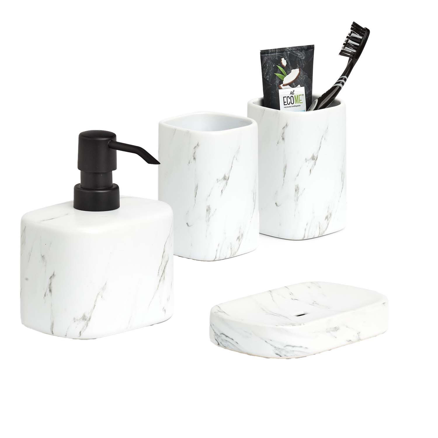 Zeller Present Badaccessoire-Set 4-teiliges Badaccessoire-Set - günstig online kaufen