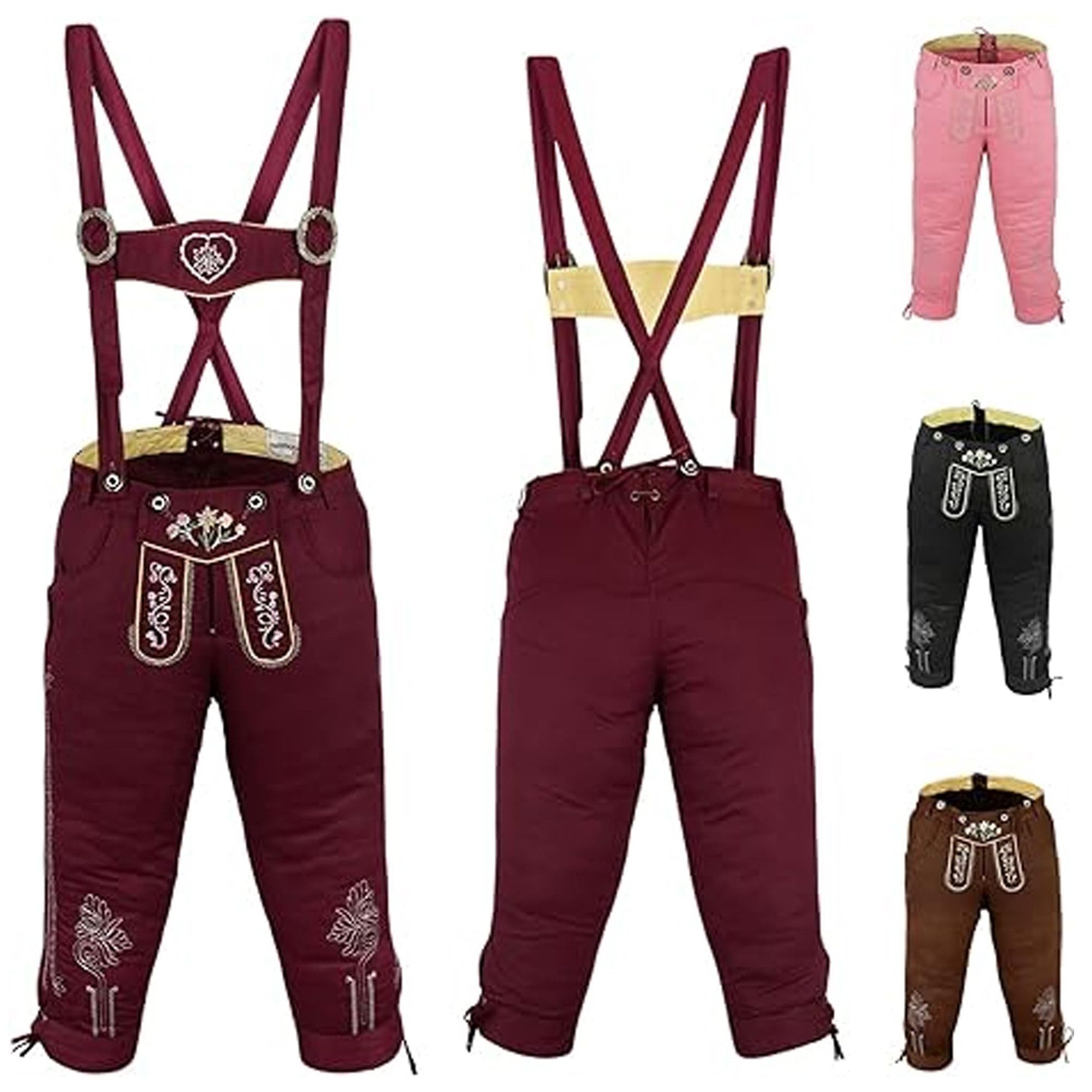 German Wear Trachtenhose GW121 Damen Trachten Jeans Hose mit Hosenträgern