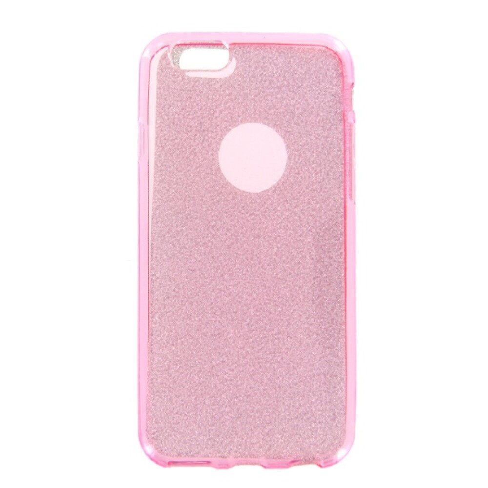 Handytasche TPU Handyhülle für iPhone 6 6S Pink Glitter Schutzhülle Tasche (Bumper)
