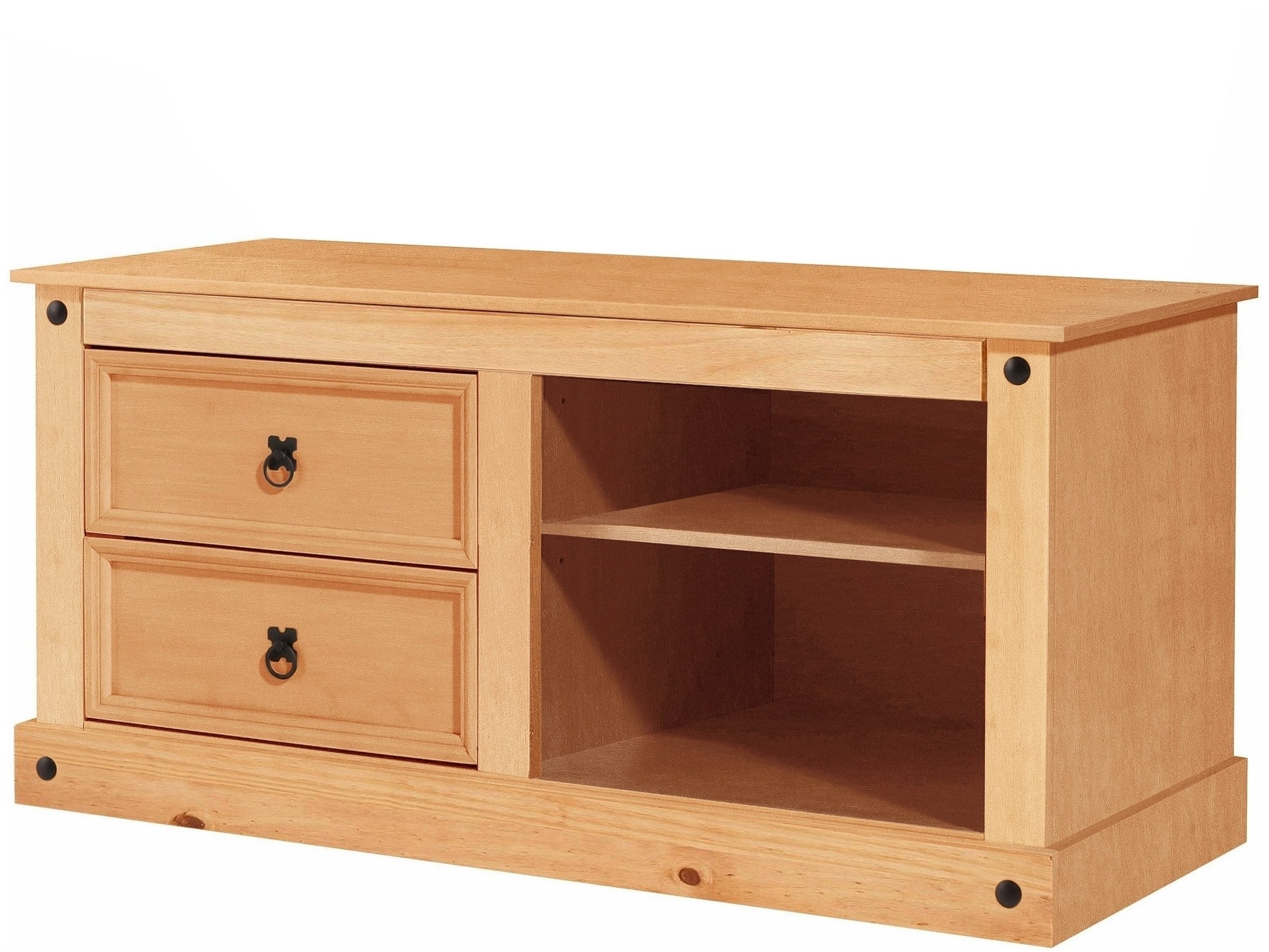 freiraum TV-Board Hallfrid, 2 Schubladen, 2 Fächer, in Kiefer natur - 120x57x50cm (BxHxT)