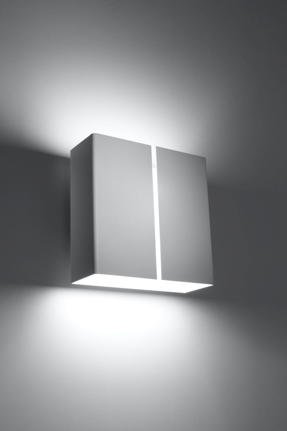 Licht-Erlebnisse Wandleuchte Weiß wechselbar, Design Up Metall LED Wohnzimmer Treppe Flur Warmweiß, Wandlampe 2xG9 Down CARVILIA