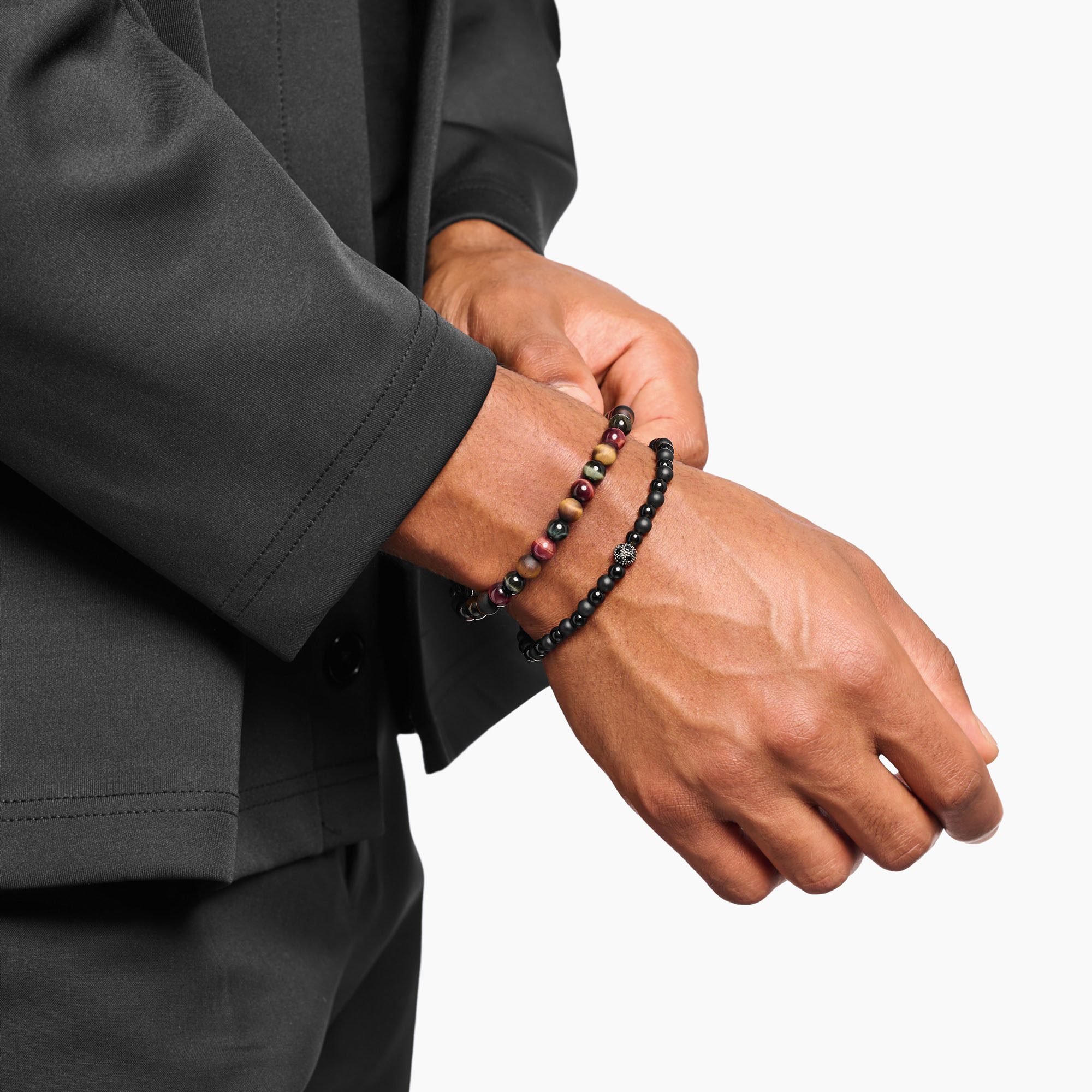 THOMAS SABO Armband Talisman-Armband, mit Obsidian, Zirkonia (synth)