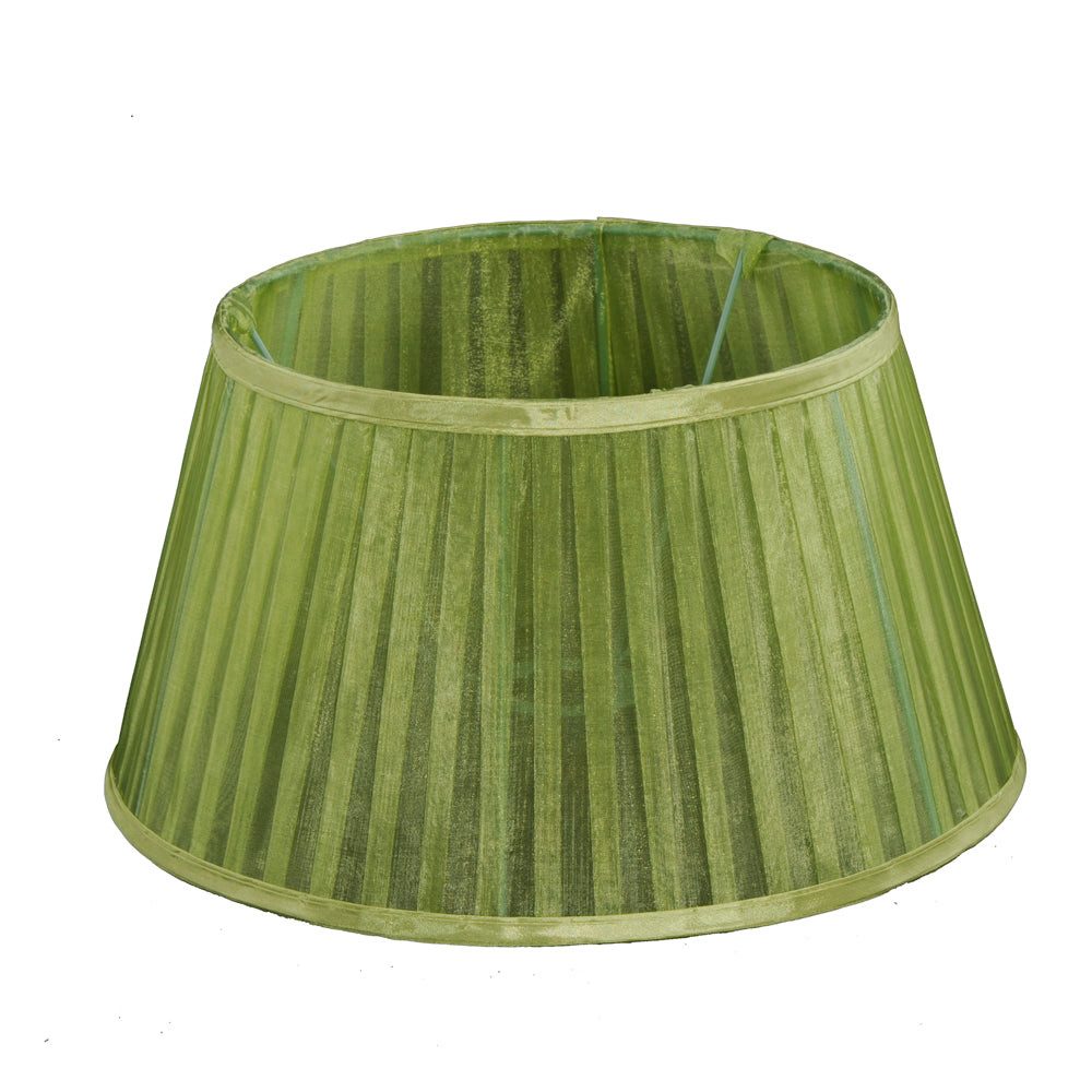 Dirk Davids Leuchten GmbH Лампыschirm Лампыschirm für Tischleuchte in Rund Organza Grün 25-18-14, Organza-Stoff, grün