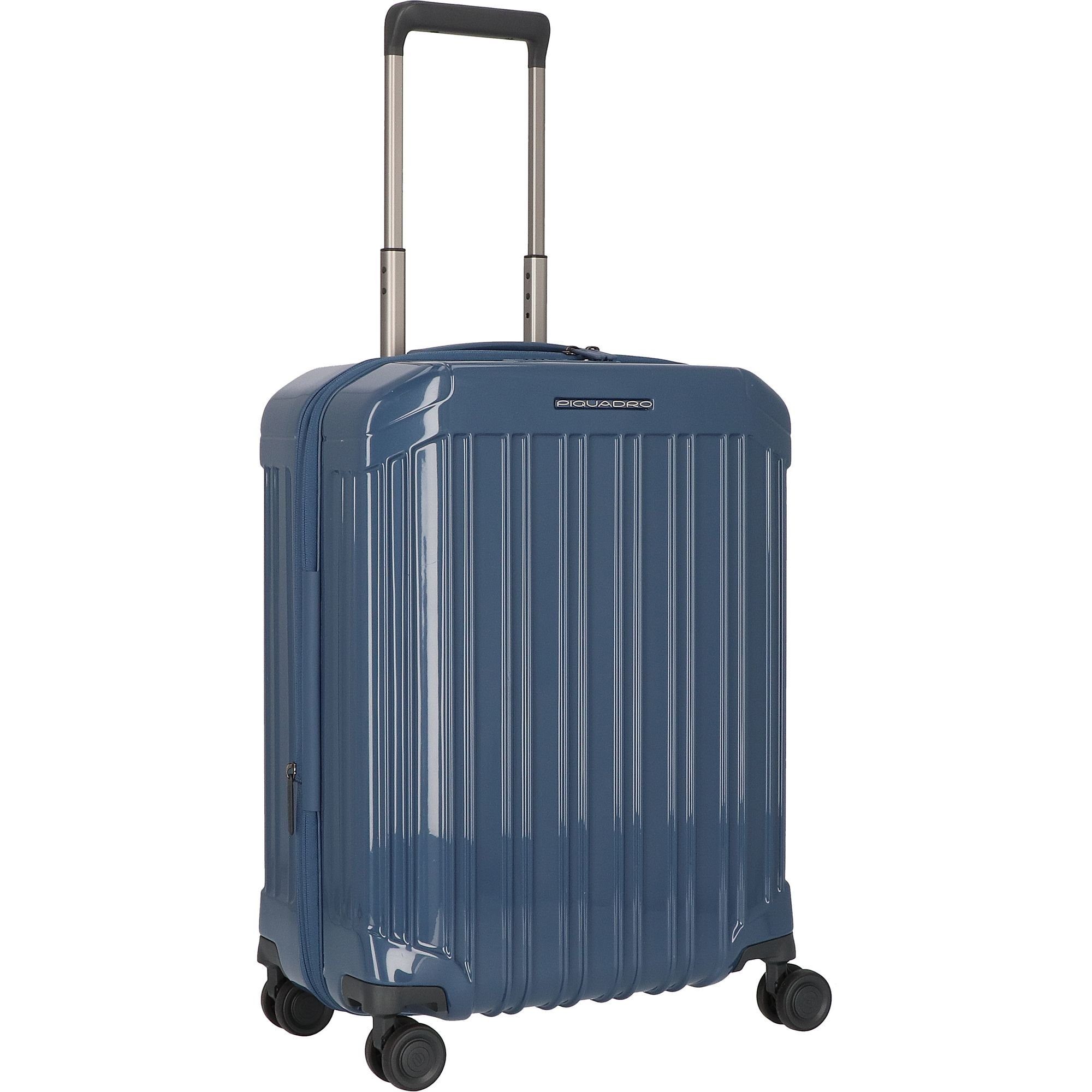 Handgepäck-Trolley Polycarbonat Rollen, Piquadro blue 4 PQ-Light,