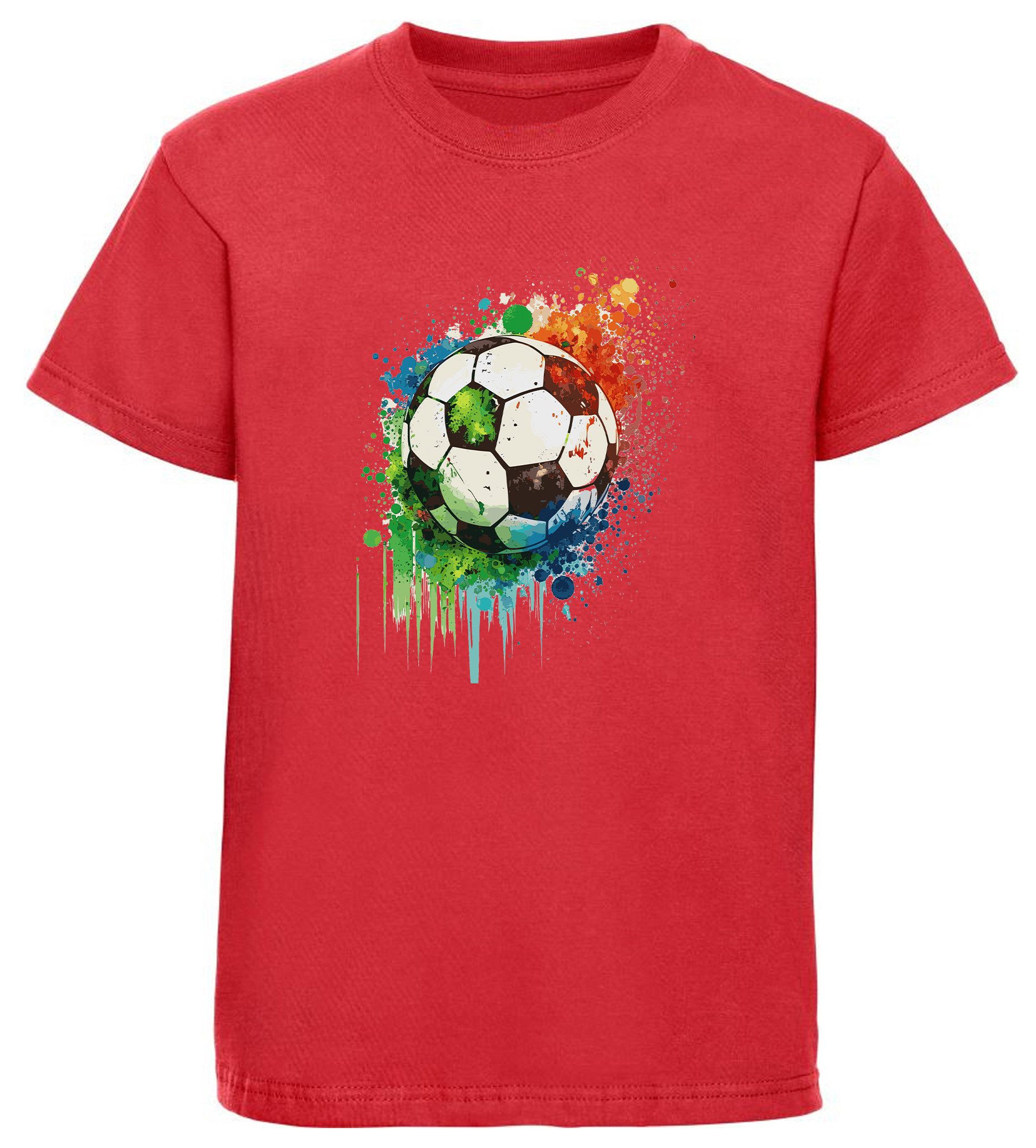 MyDesign24 T-Shirt Kinder Fussball Print Shirt Bedrucktes Fussball T-Shirt i475