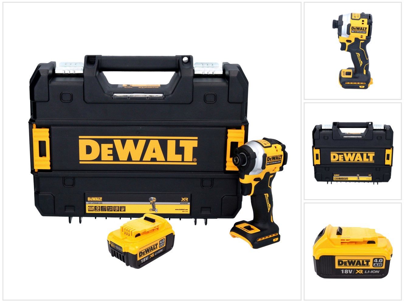 DeWalt Akku-Schrauber DCF 850 Akku Schlagschrauber 18 V 205 Nm 1/4" Brushless + 1x Akku 4,0