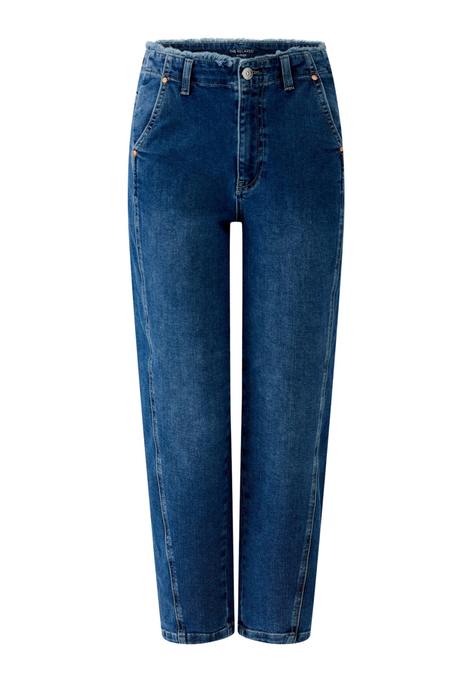 Oui Relax-fit-Jeans Jeans Tapered Fransen