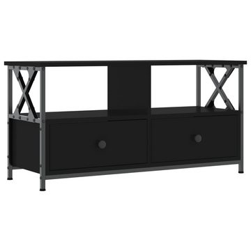 furnicato TV-Schrank Schwarz 90x33x45 cm Holzwerkstoff & Eisen