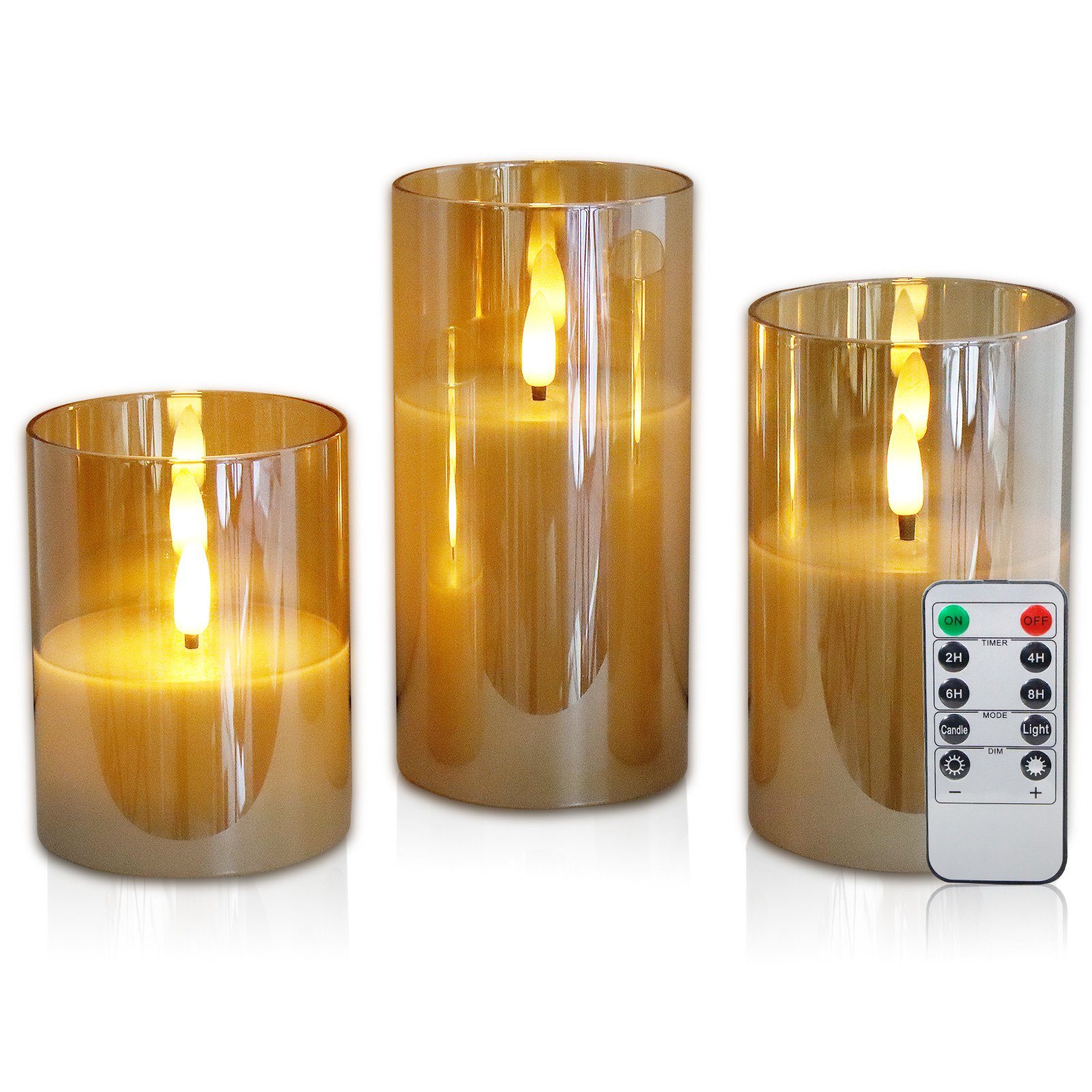 CCLIFE LED-Kerze LED Kerzen mit Glas günstig online kaufen
